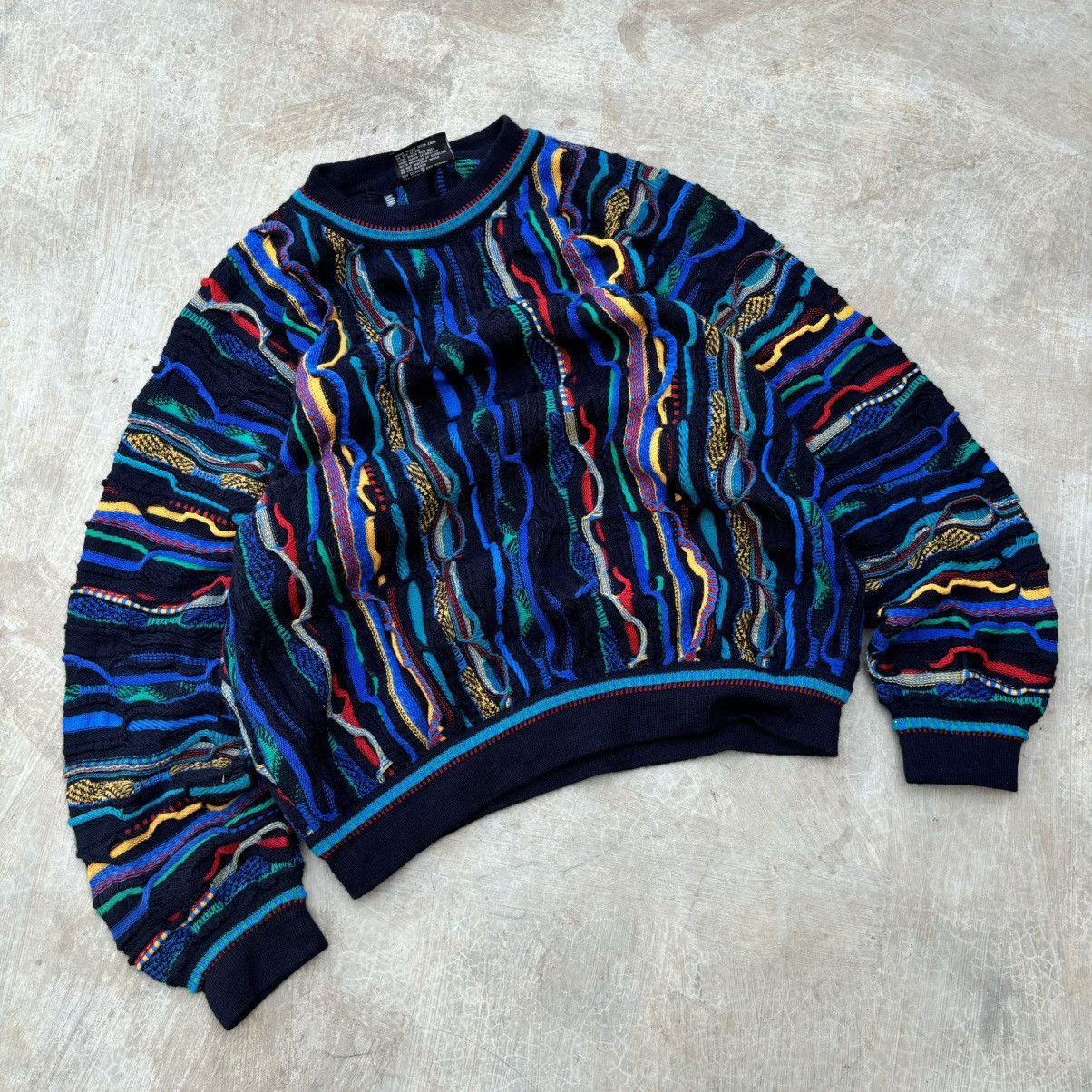Crazy Vintage 90s Coogi 3D Knit Sweater AMAZING