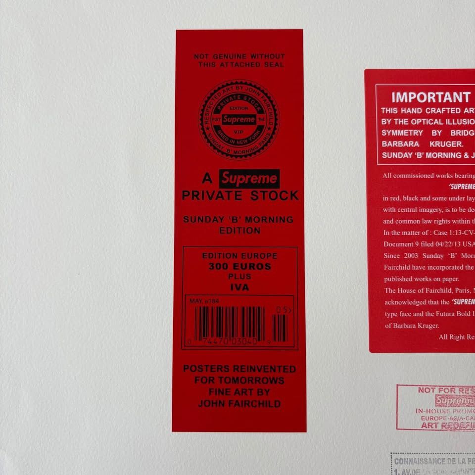 Kaws × Supreme Supreme Kaws Fairchild Paris Poster Size ONE SIZE - 11 Thumbnail