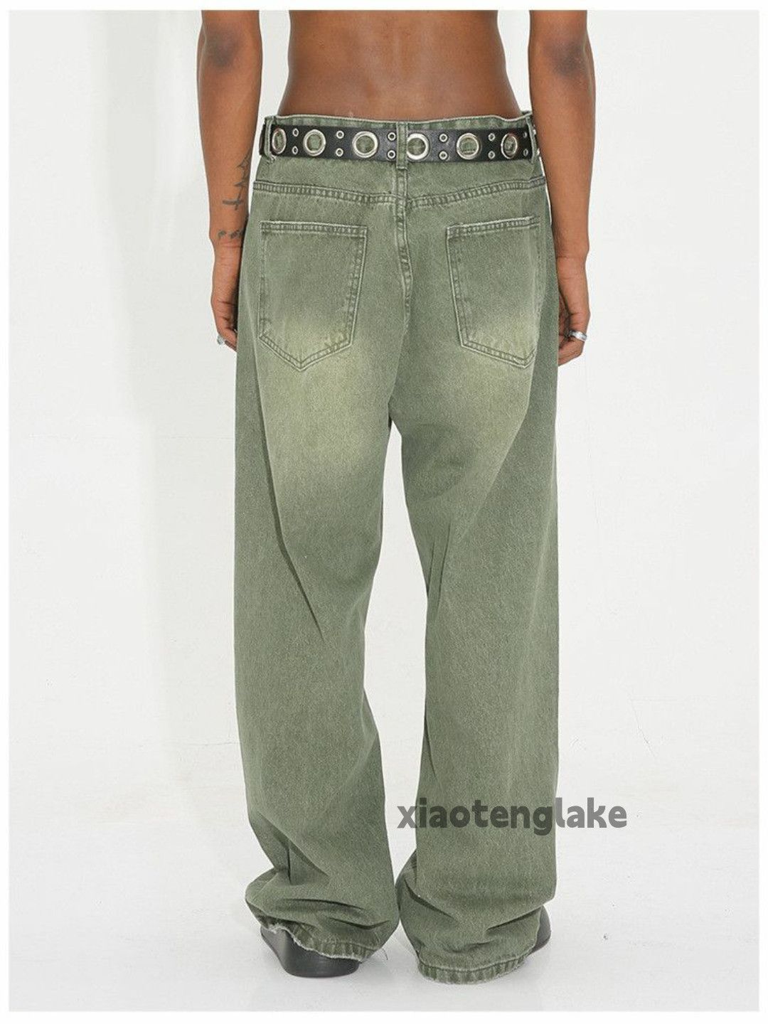 Jean Washed faded cleanfit yuppie y2k loose baggy jeans Size US 33 - 2 Thumbnail