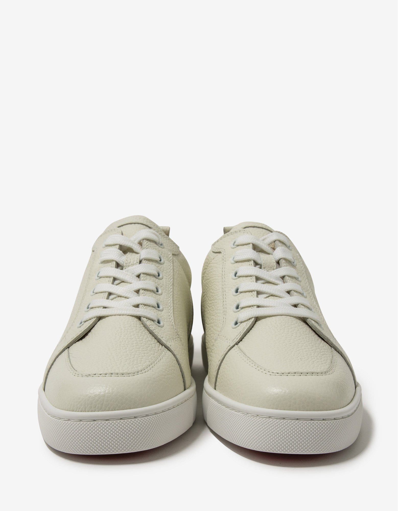 Christian Louboutin Rantulow Latte Grain Leather Trainers Size US 8 / EU 41 - 3 Thumbnail