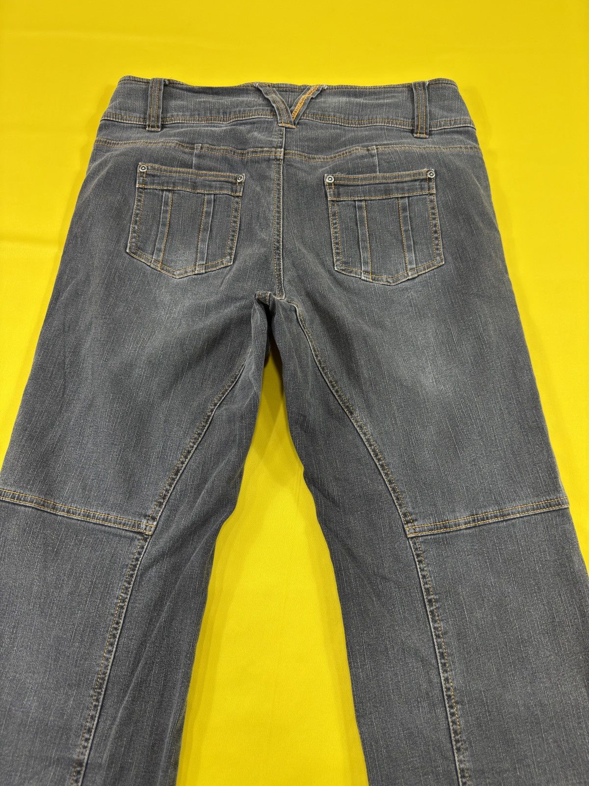 Japanese Brand Smile land X tornado mart style spiral flare jeans Size US 33 - 11 Thumbnail