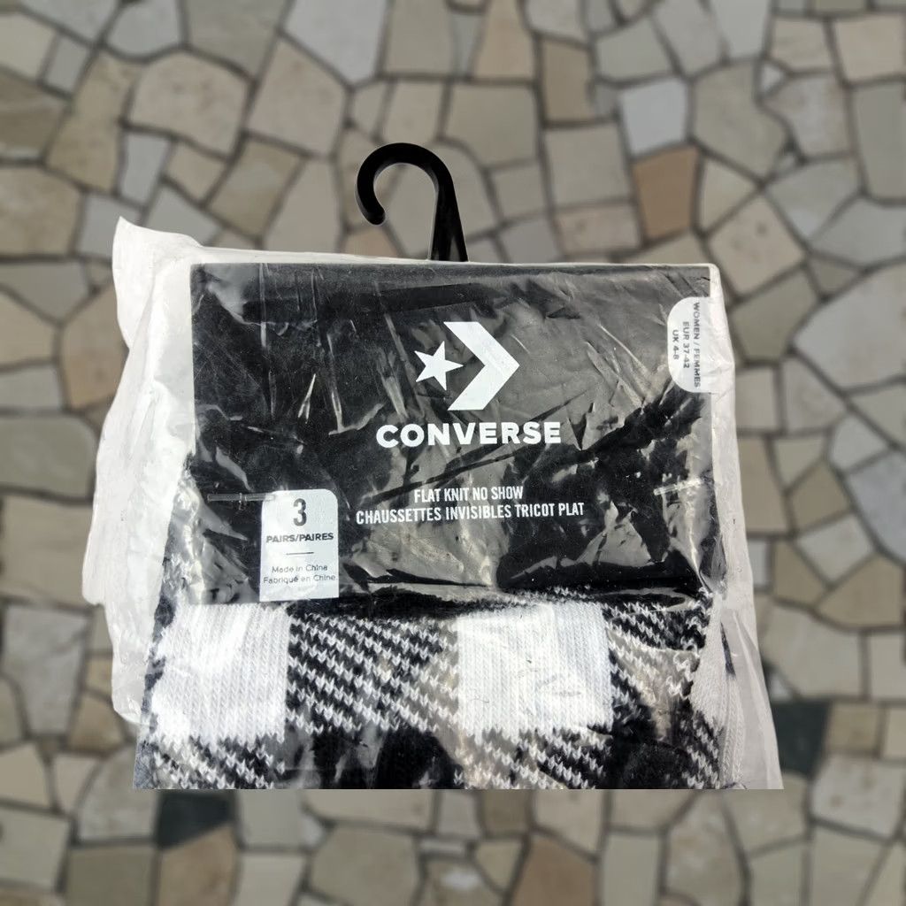 Converse Converse No-Show Socks 3 Pairs Size 8-11 Women Multicolor Knitted Flat Knit Socks One Size Size US 4 / IT 34 - 1 Thumbnail