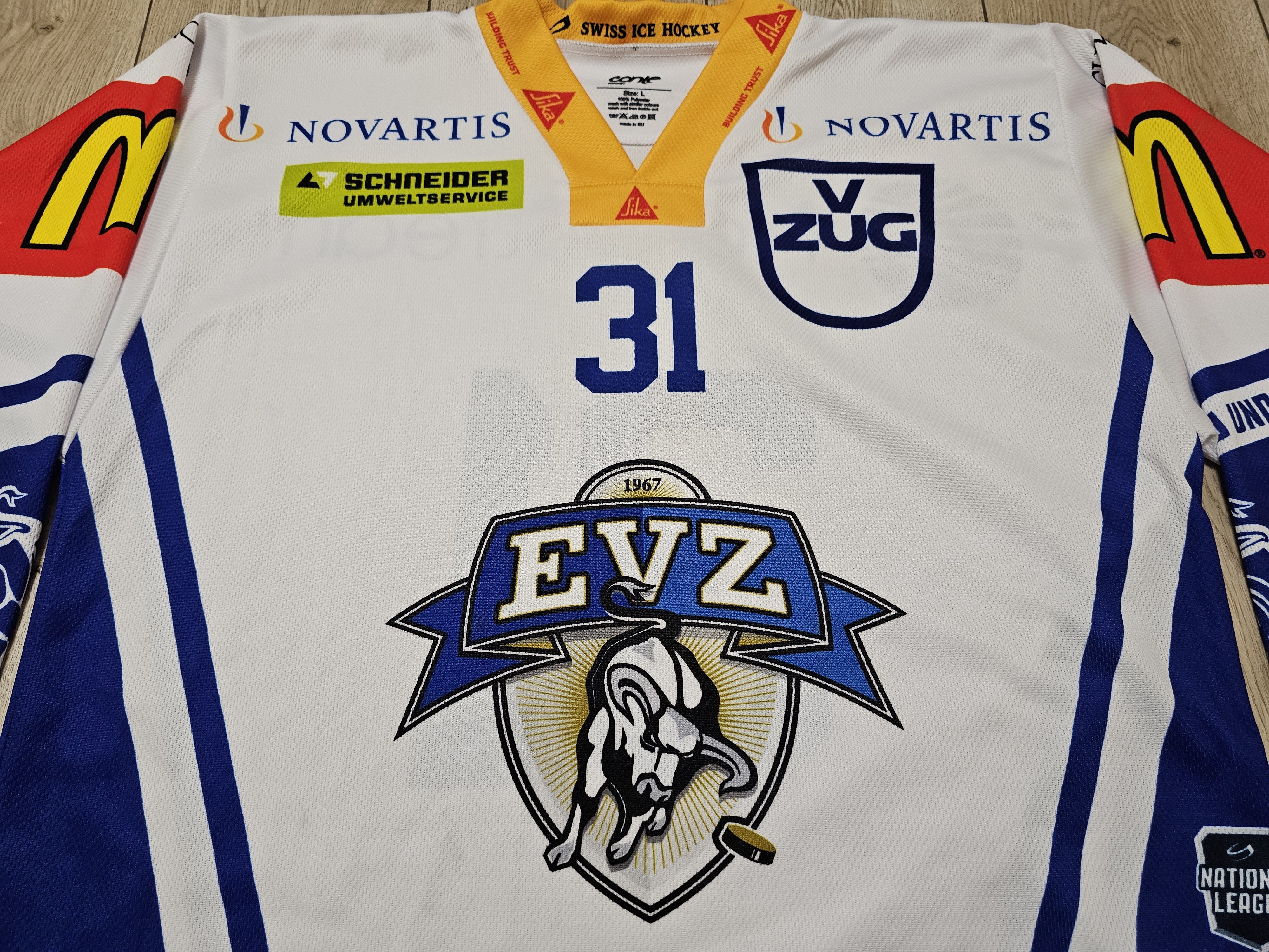 All Sport EVZ HOCKEY JERSEY EV ZUG JERSEY 2023 SWITZERLAND HOCKEY ICE Size US L / EU 52-54 / 3 - 3 Thumbnail