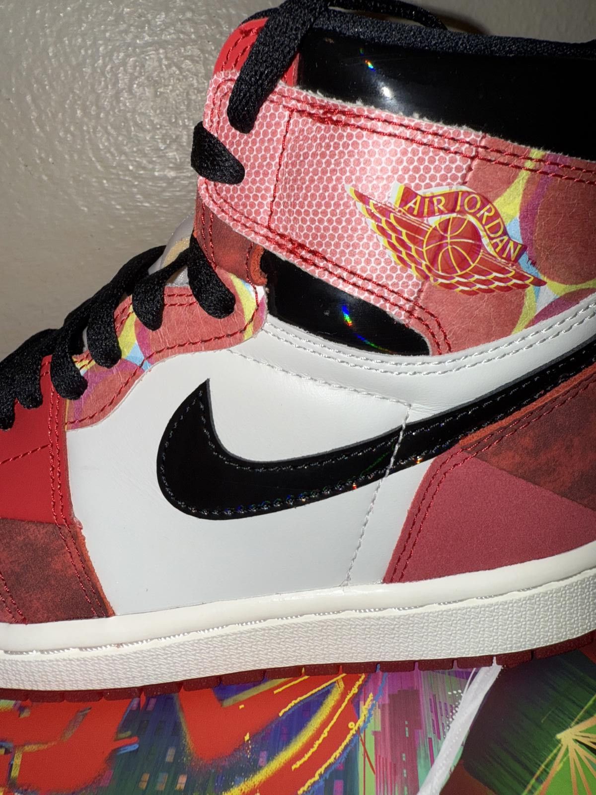 Nike Jordan 1 Retro High OG Spider-Man Across The Spider-Verse (Special Box) F&F Size US 5.5 / EU 38 - 11 Thumbnail