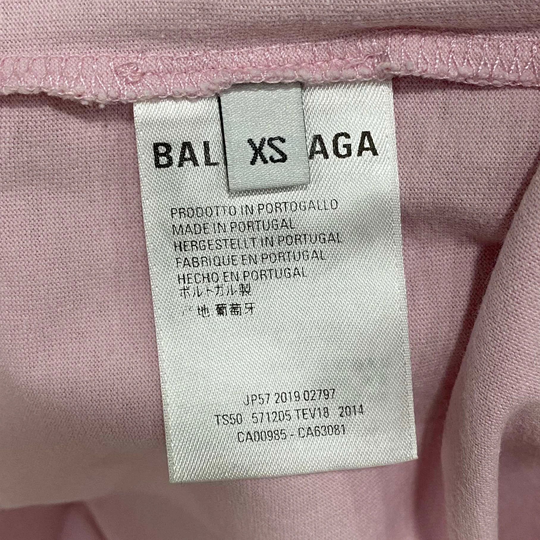 Balenciaga Balenciaga Pink Small Logo Short Sleeve XS Size US XS / EU 42 / 0 - 5 Thumbnail