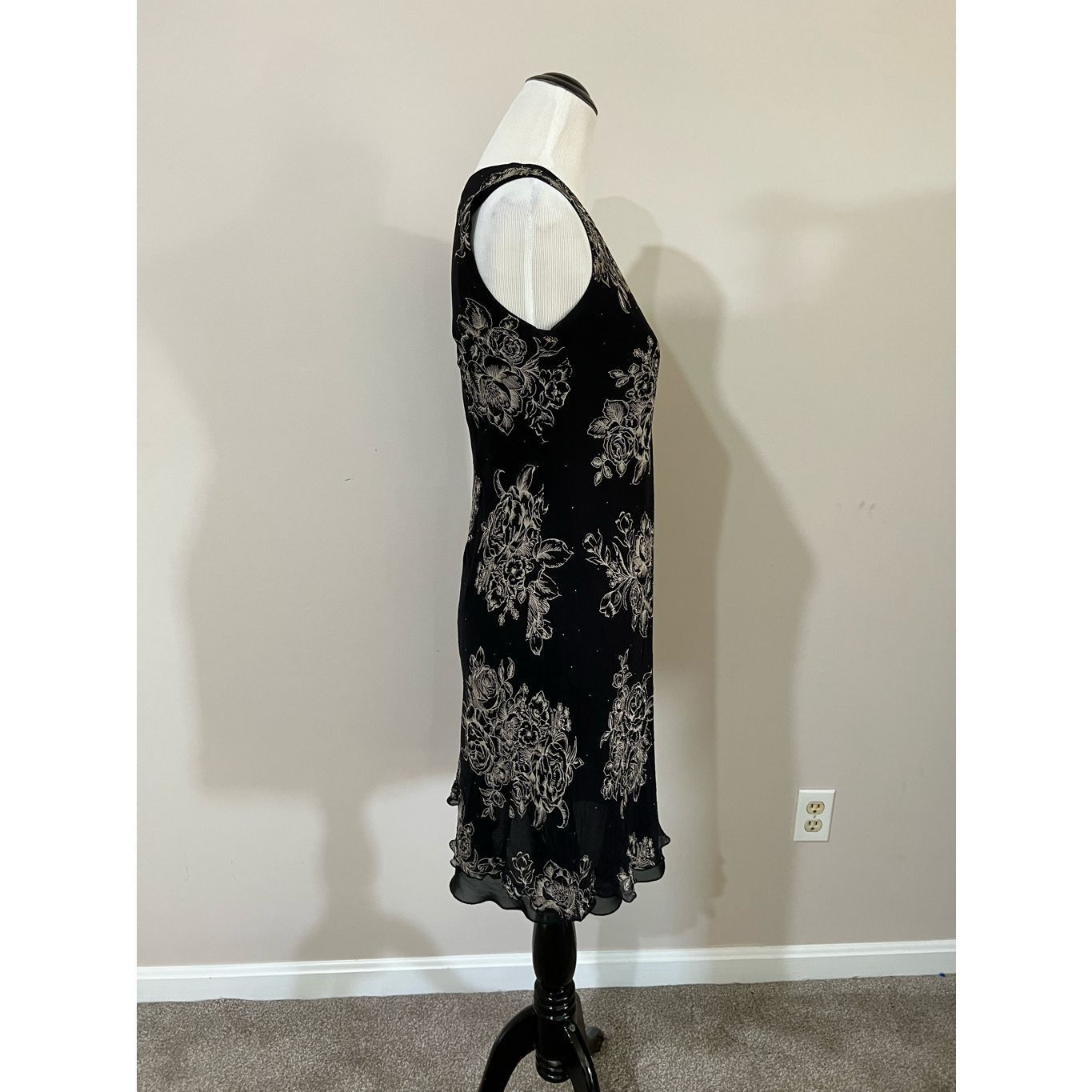 Other Lapis women Dress Silk Black Floral size S Size S / US 4 / IT 40 - 2 Thumbnail