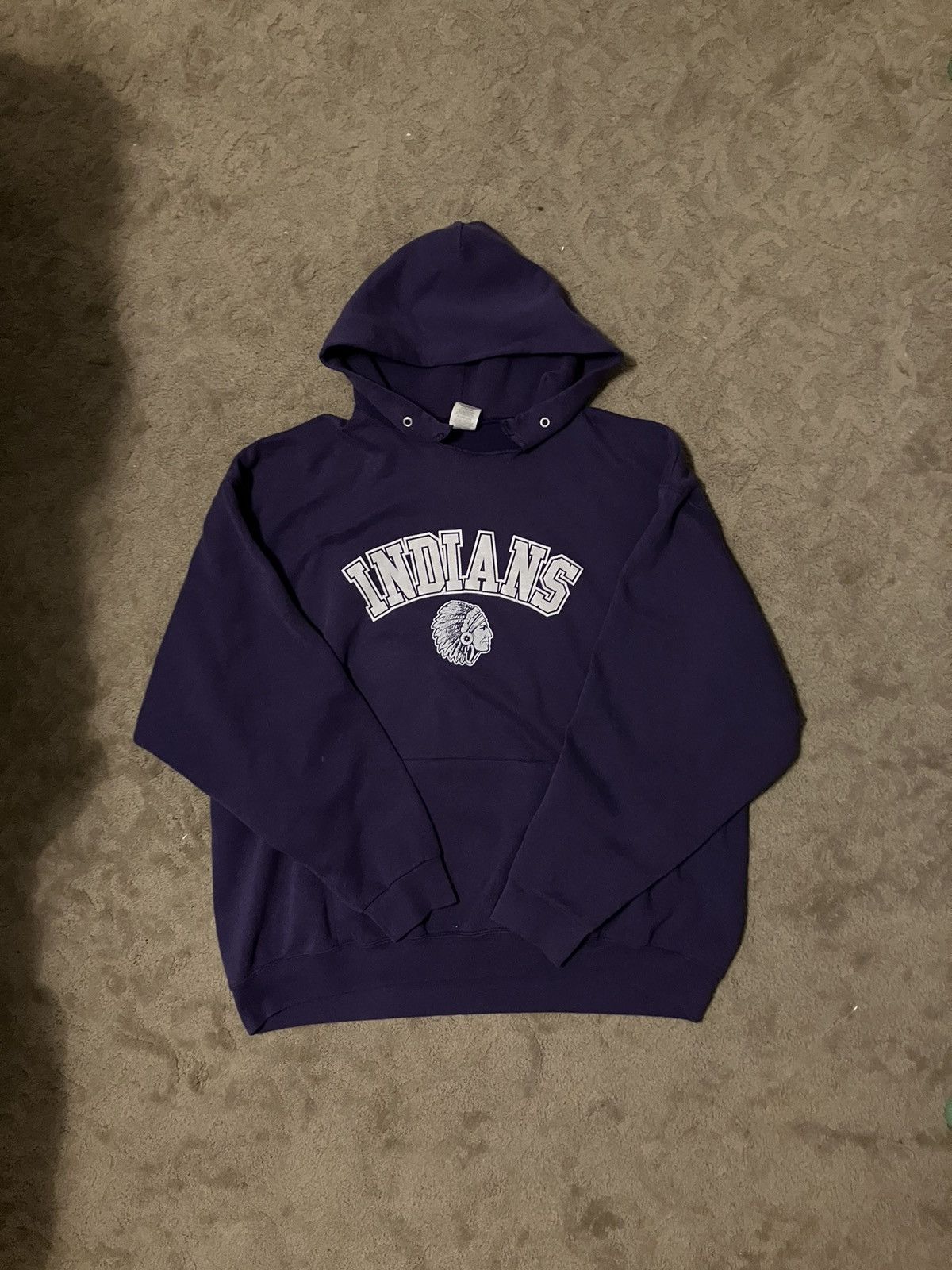 Jerzees × Vintage Vintage Purple Indians Hoodie Size US XXL / EU 58 / 5 - 1 Thumbnail