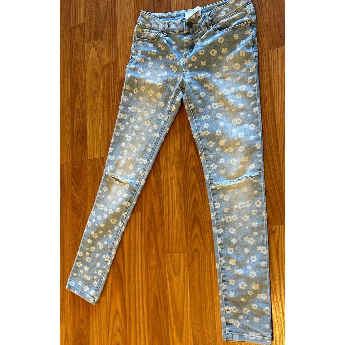 Free People Free People Blue Floral Jeans - Girls Size W25 Size 25" / US 0 / IT 36 - 1 Thumbnail