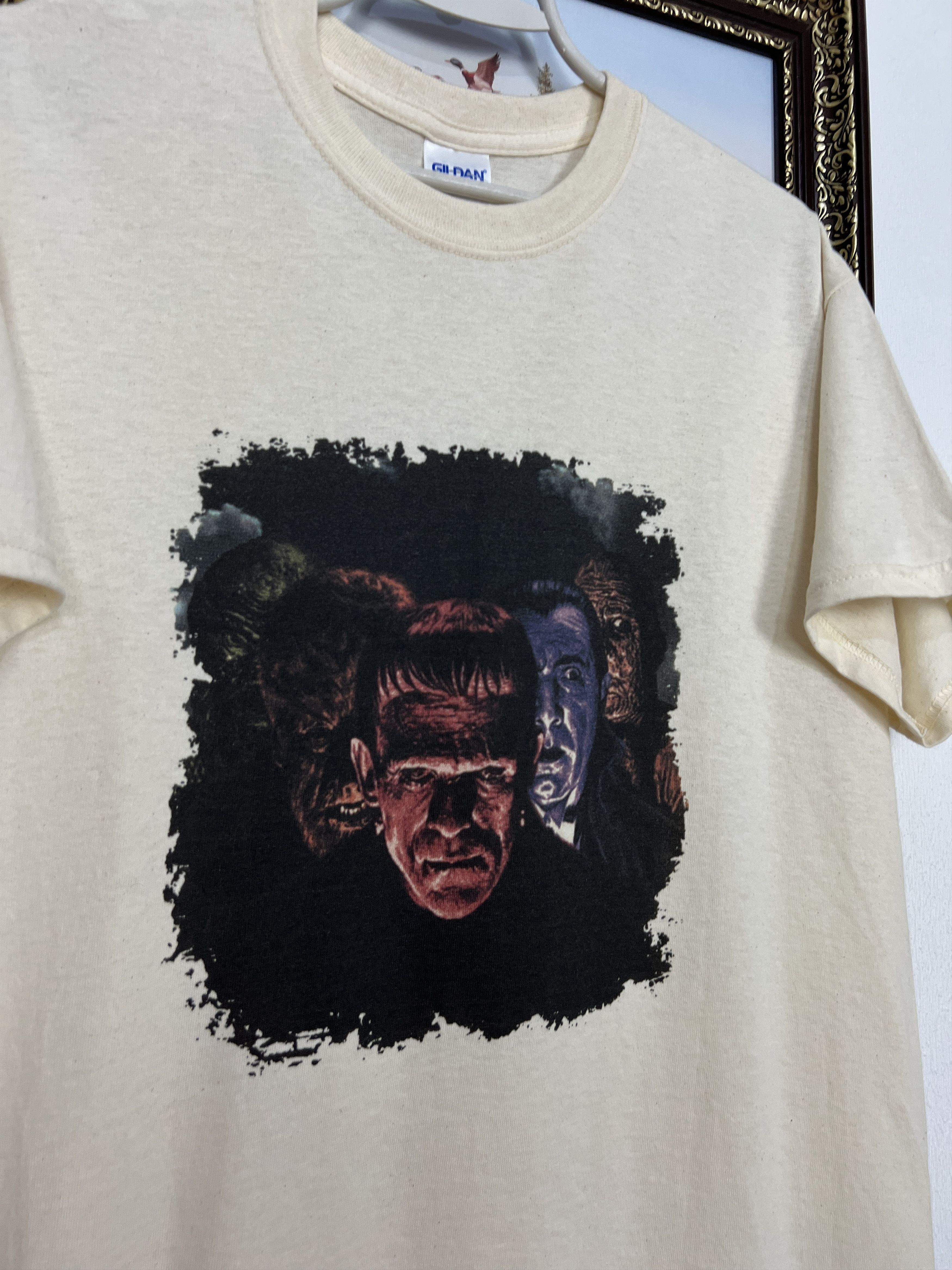 Gildan Monsters Black Vintage Shirt Over Print Tee Big Logo Rare Size US M / EU 48-50 / 2 - 6 Thumbnail
