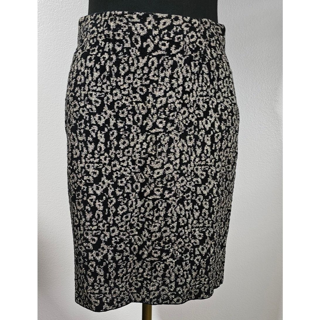 J.McLaughlin NWT J. McLaughlin Black Gold Parlor Jacquard Knit Skirt S Size 27" / US 4 / IT 40 - 1 Thumbnail