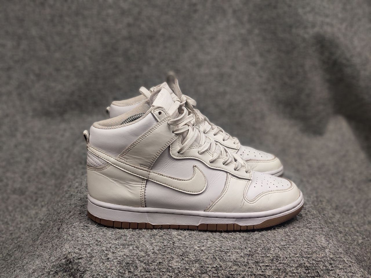 Nike Nike Dunk High Sail Gum Leather White Sneakers Vintage Style Size US 7.5 / EU 40-41 - 6 Thumbnail