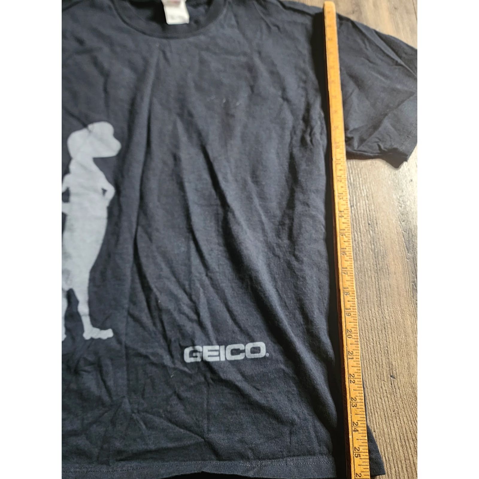 Fruit Of The Loom VINTAGE Geico Gecko Promo T Shirt Double Sided Mens XL Black Cotton Crew Neck Short Sleeve Fruit of the Loom cardigan? Size US XL / EU 56 / 4 - 3 Thumbnail