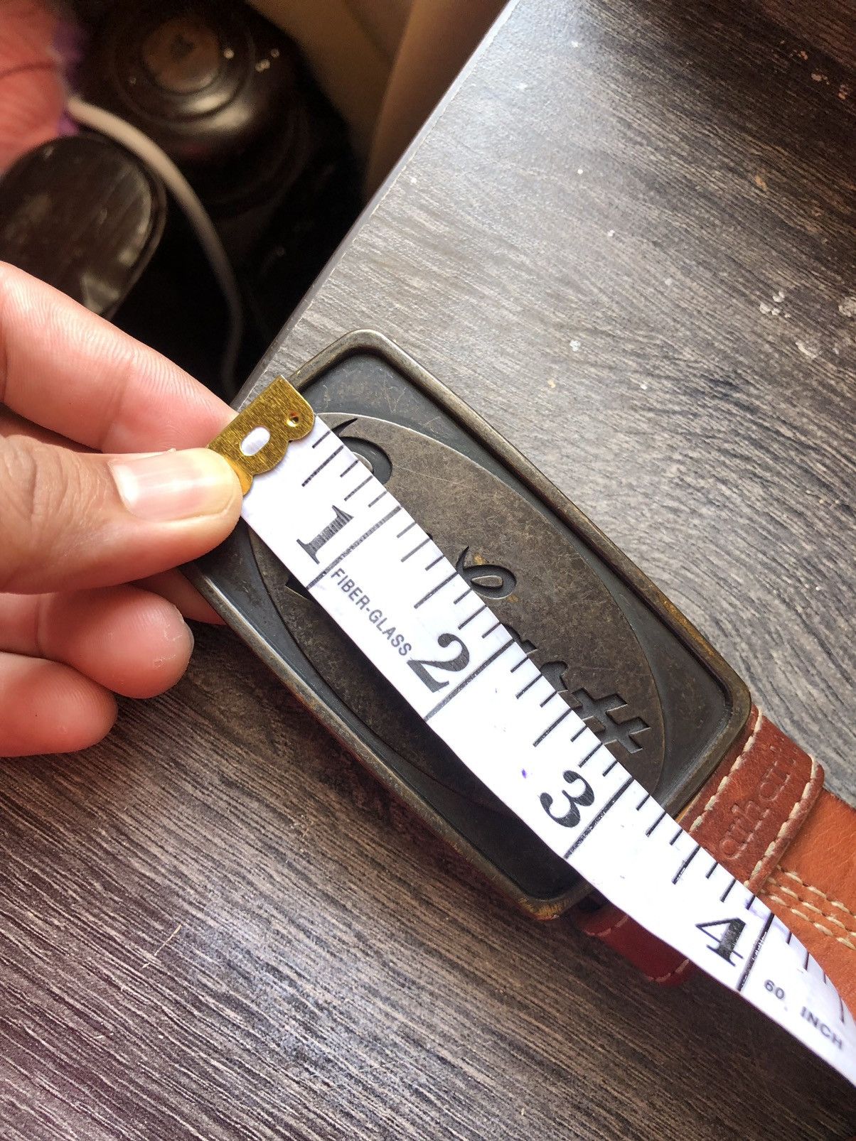 Carhartt Rare❗️Vintage Carhartt Buckle Spellout Leather Belt Size ONE SIZE - 22 Thumbnail