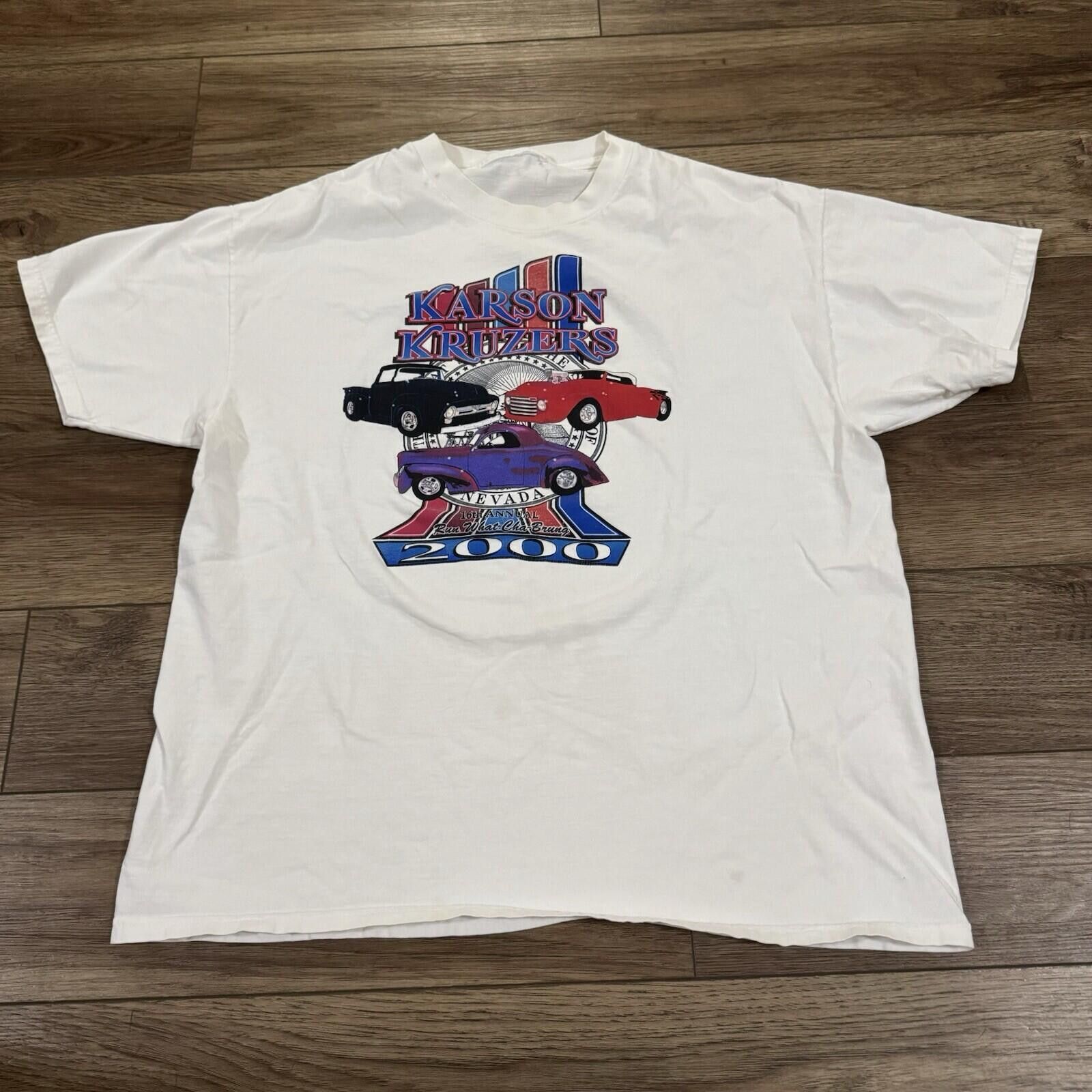Vintage Vintage Y2K Hot Rod Classic Car Shirt Karson Kruzers Size US XL / EU 56 / 4 - 1 Thumbnail
