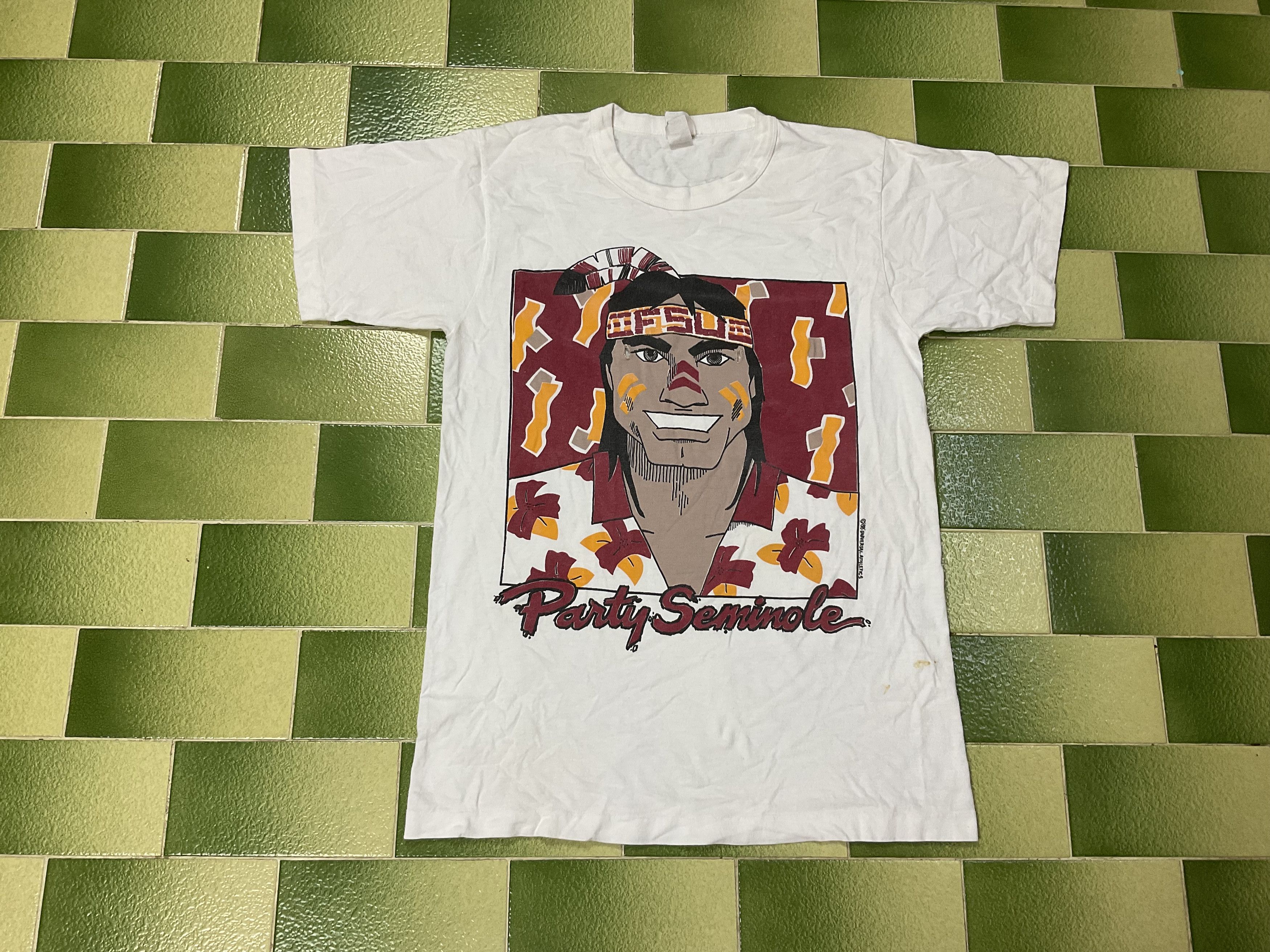 NCAA Vintage 1988 Florida State Seminoles Tshirt Party Seminoles Size US M / EU 48-50 / 2 - 1 Thumbnail