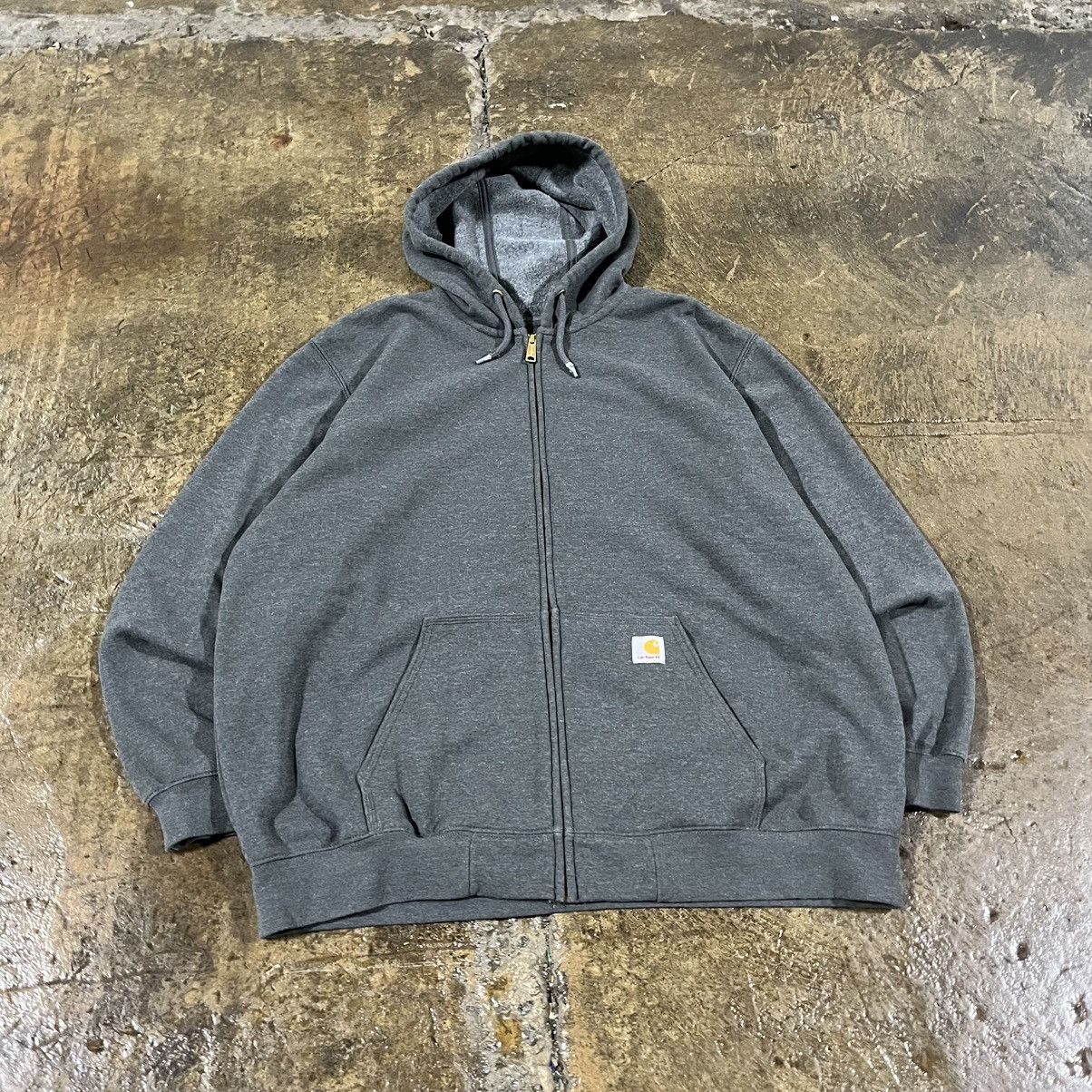 Carhartt × Vintage Crazy Vintage Y2K Carhartt Zip Up Hoodie Oversized Baggy Size US XXL / EU 58 / 5 - 3 Thumbnail
