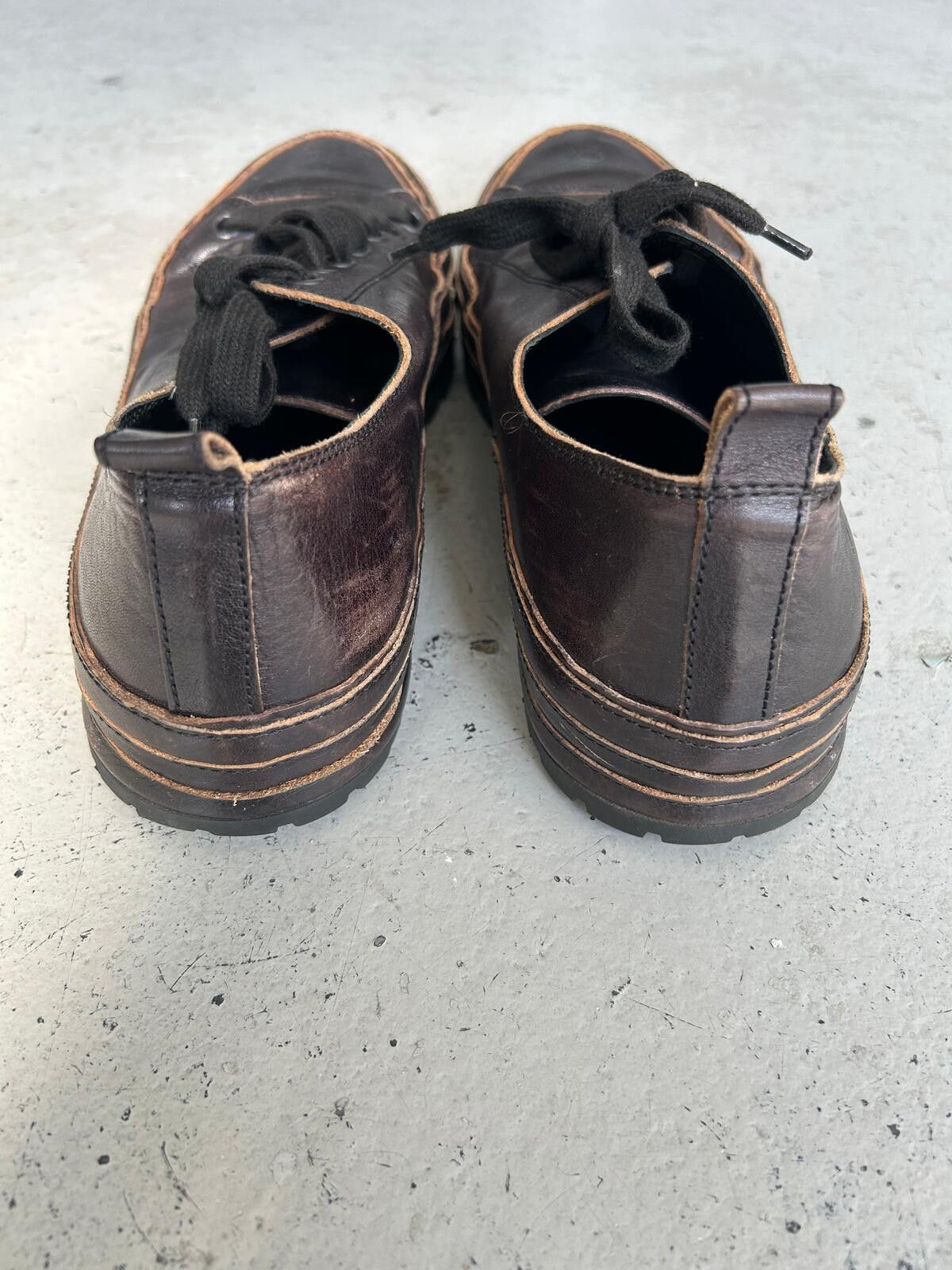 Ann Demeulemeester Ann Demeulemeester Leather Lug Sole Sneakers (41) Size US 8 / EU 41 - 4 Thumbnail