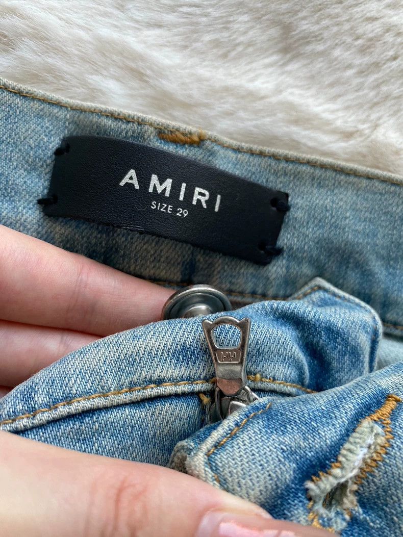 Amiri Amiri Washed blue sports side strip destroys jeans 2501-Nex Size US 29 - 7 Thumbnail
