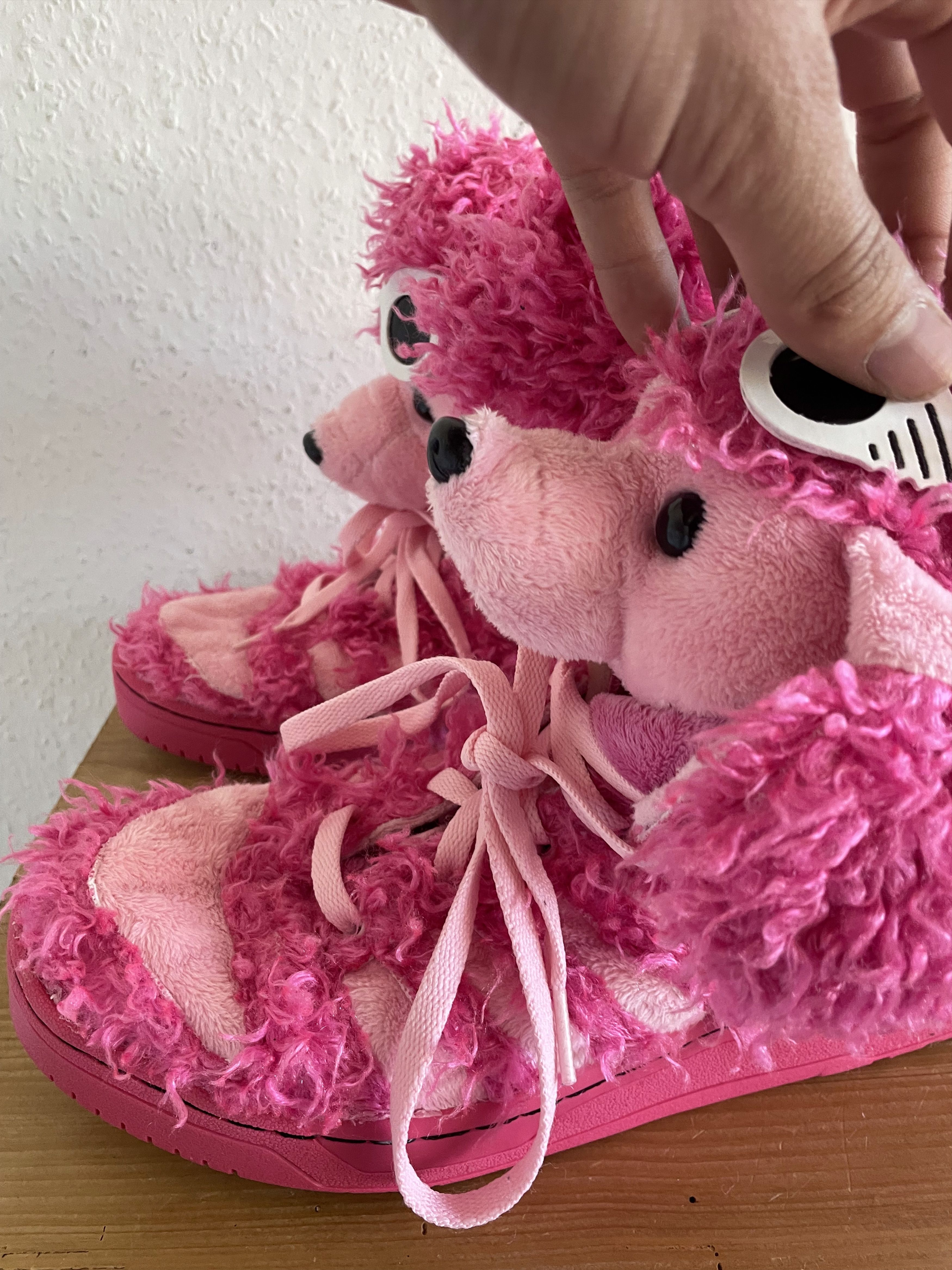Adidas × Jeremy Scott JS Poodle Pink Fur Sneaker Size US 11 / EU 44 - 3 Thumbnail