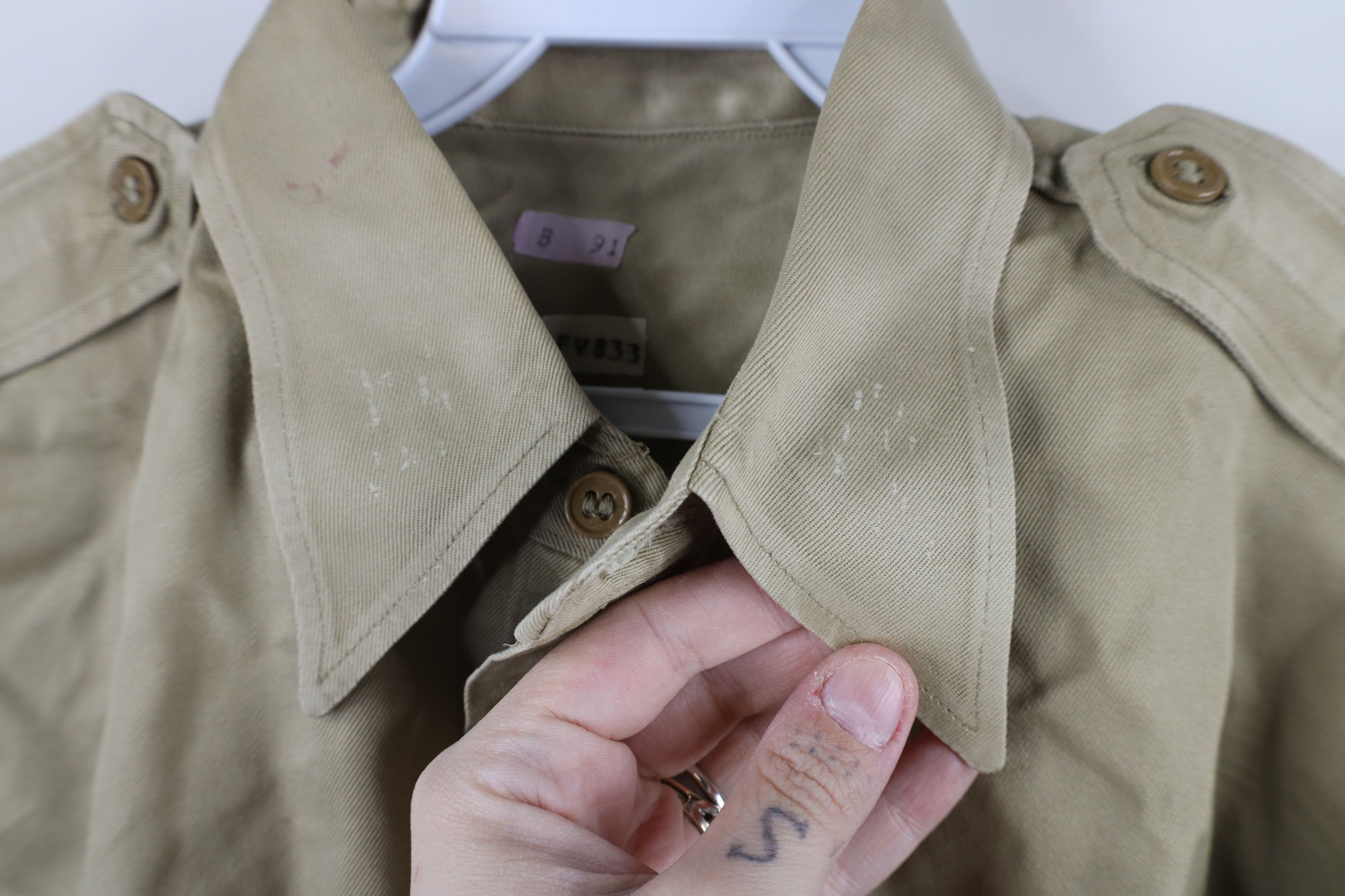 Vintage Vintage 50s Korean War Field Combat Fatigue Shirt Khaki USA Size US M / EU 48-50 / 2 - 6 Thumbnail