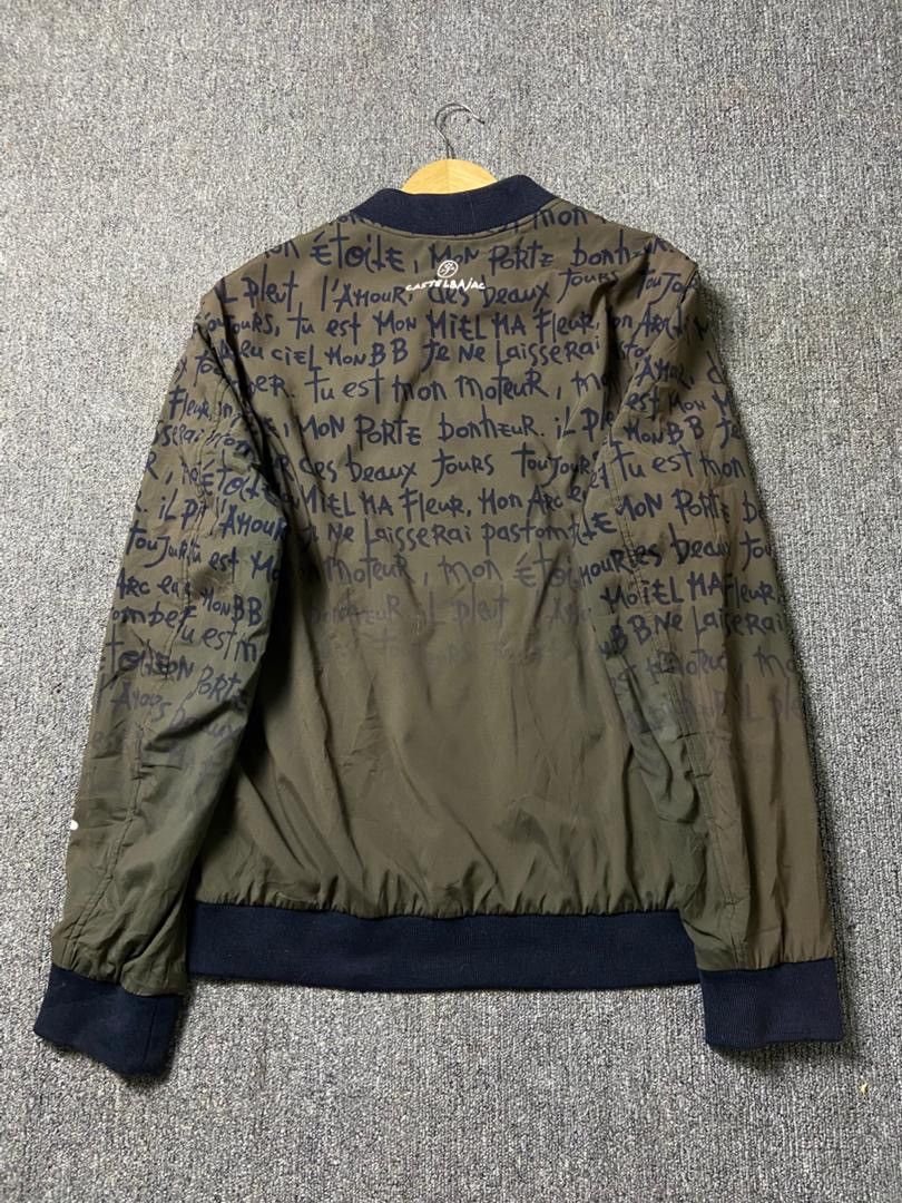 Jean Charles De Castelbajac Castelbajac All Over Printed Script Bomber Jacket (183) Size US M / EU 48-50 / 2 - 3 Thumbnail