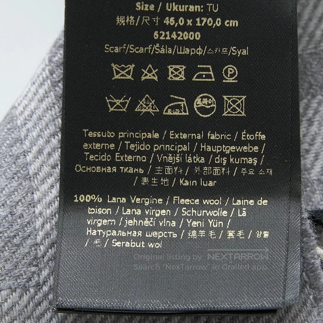 Fendi Fendi Men's Logo Wool Scarf. Size ONE SIZE - 7 Thumbnail