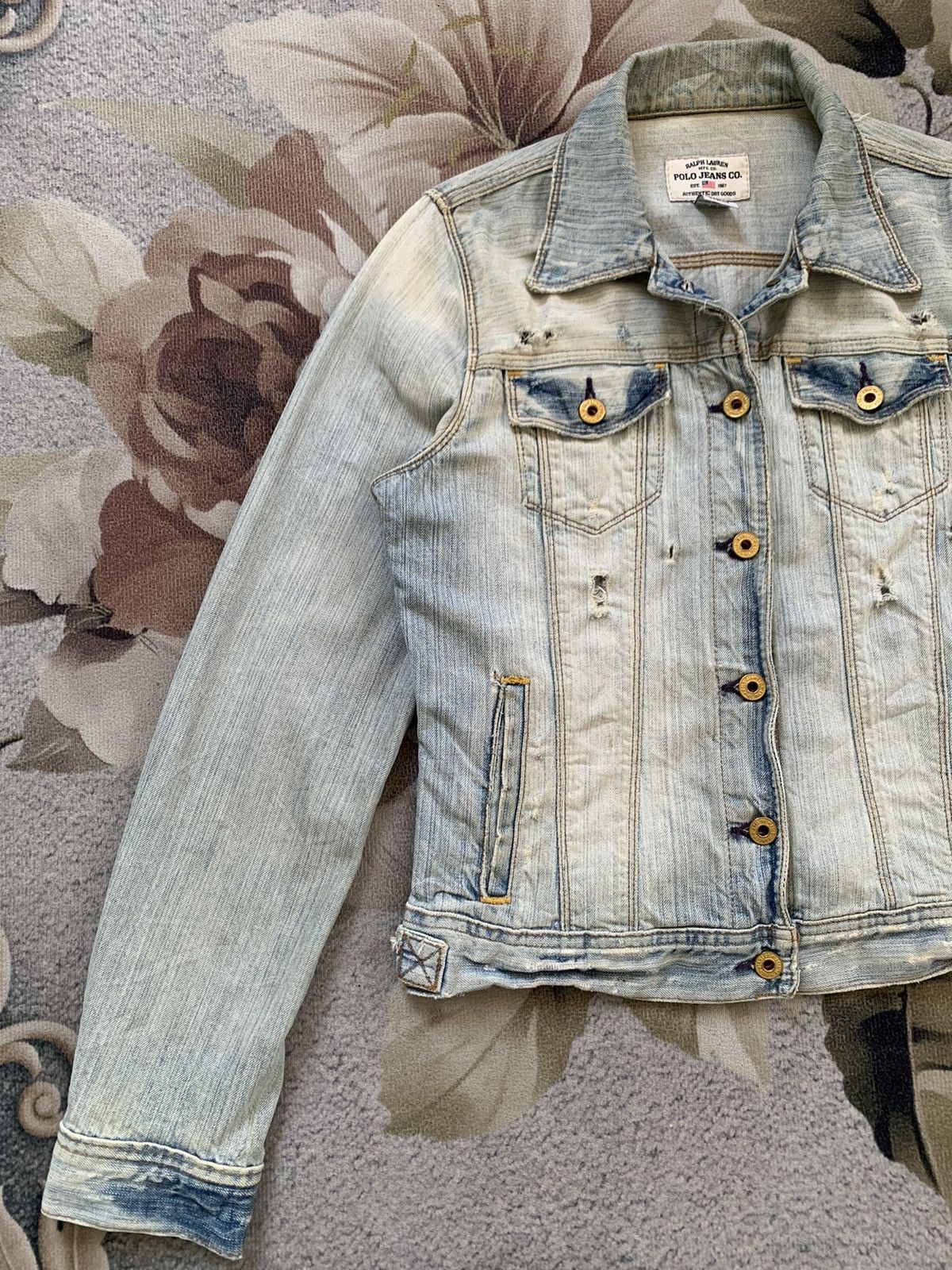 Polo Ralph Lauren Ralph Lauren Polo Jeans Co Distress Denim Jacket Size M / US 6-8 / IT 42-44 - 3 Thumbnail