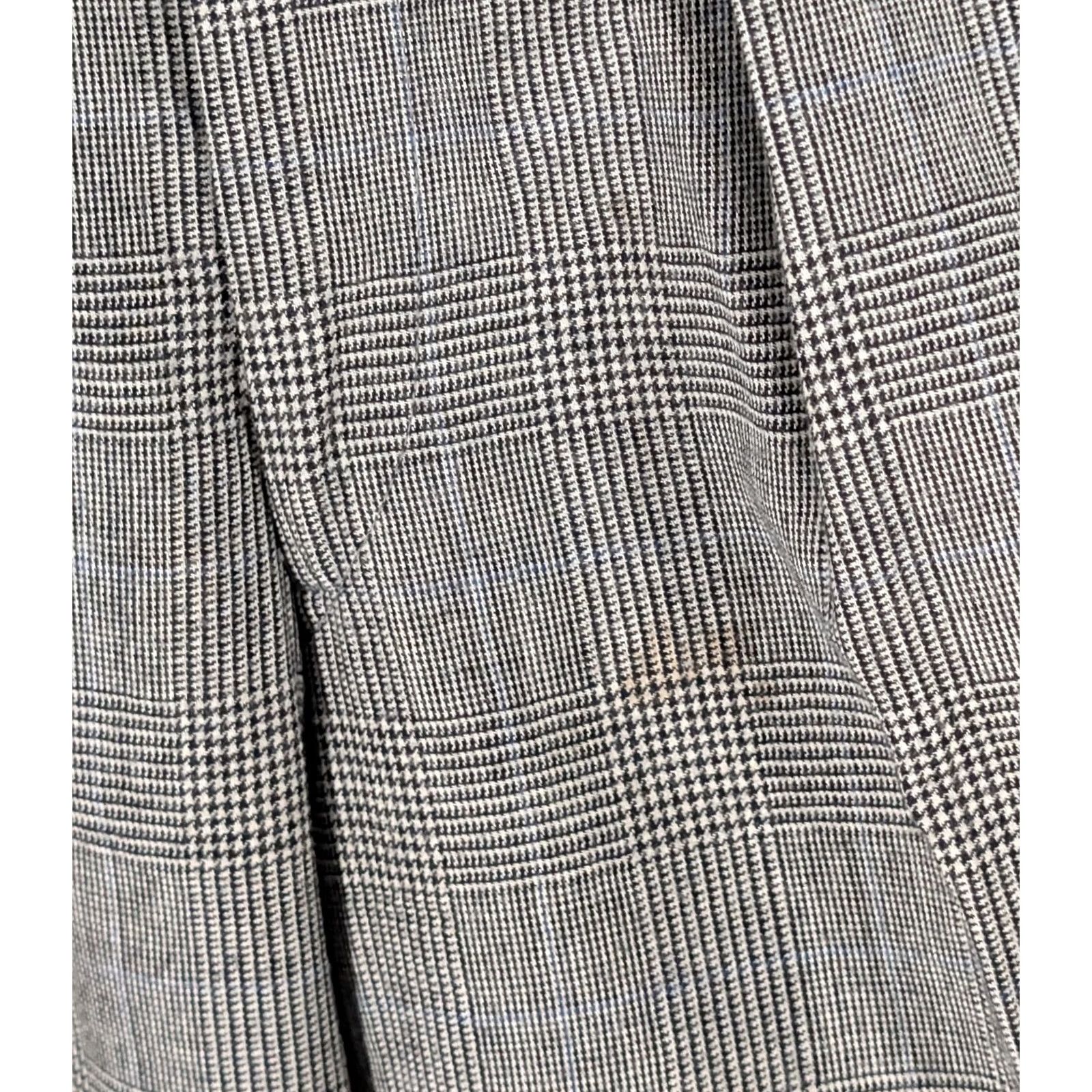 Brooks Brothers VINTAGE Brooks Brothers Glen Plaid Dress Pants 35x29 Wool Men Regular Gray USA 90s Ivy League Cuffed Pleated Trousers Size US 35 - 5 Thumbnail