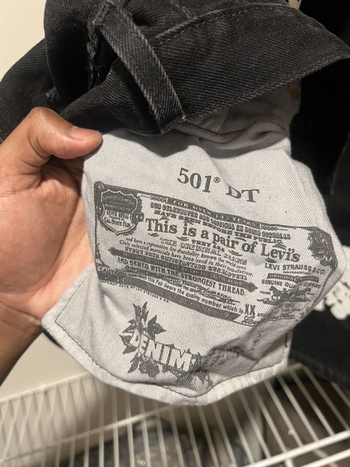 DENIM TEARS Levi's x Denim Tears The Cotton Wreath Jean 'Black' Size US 38 / EU 54 - 4 Thumbnail