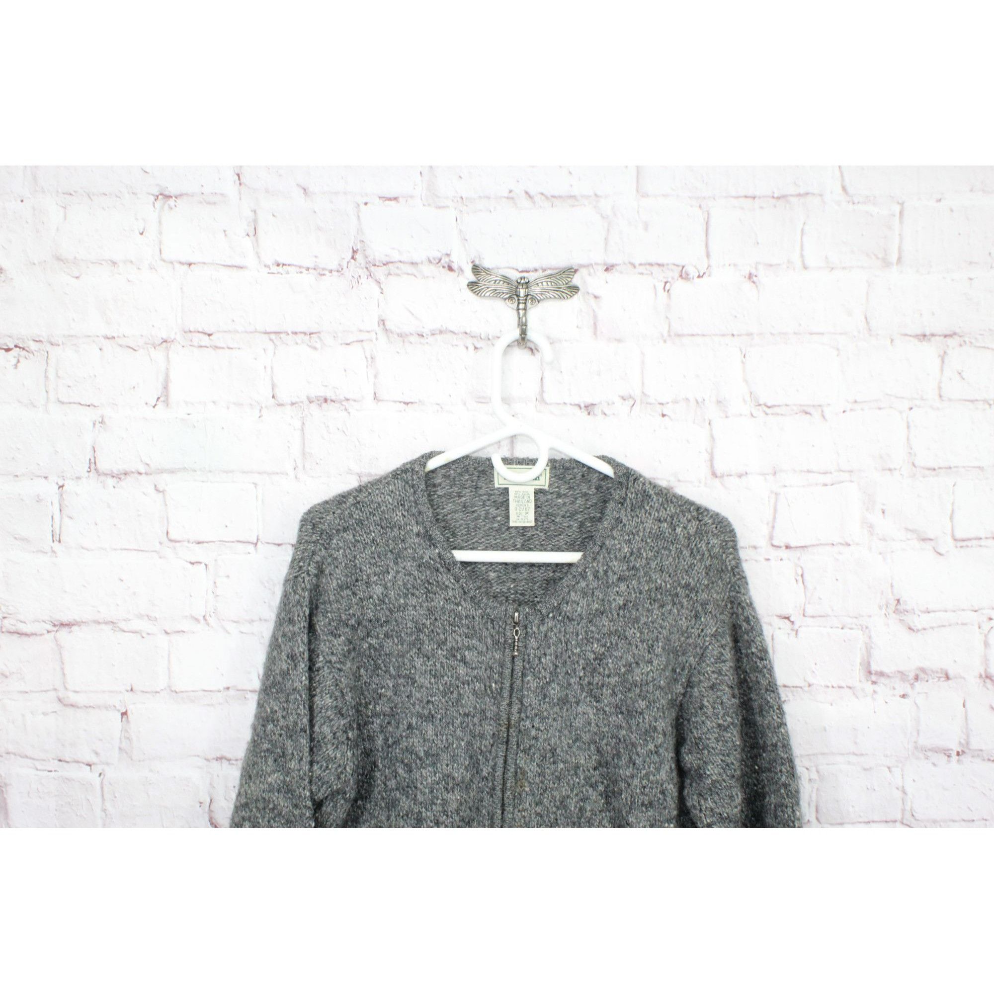 L.L. Bean LL Bean Women's Wool Blend Full Zipper Sweater Size M / US 6-8 / IT 42-44 - 2 Thumbnail