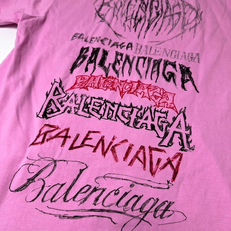 Balenciaga Balenciaga Letter printed T-shirt with round neck and shor Size XS / US 0-2 / IT 36-38 - 6 Thumbnail