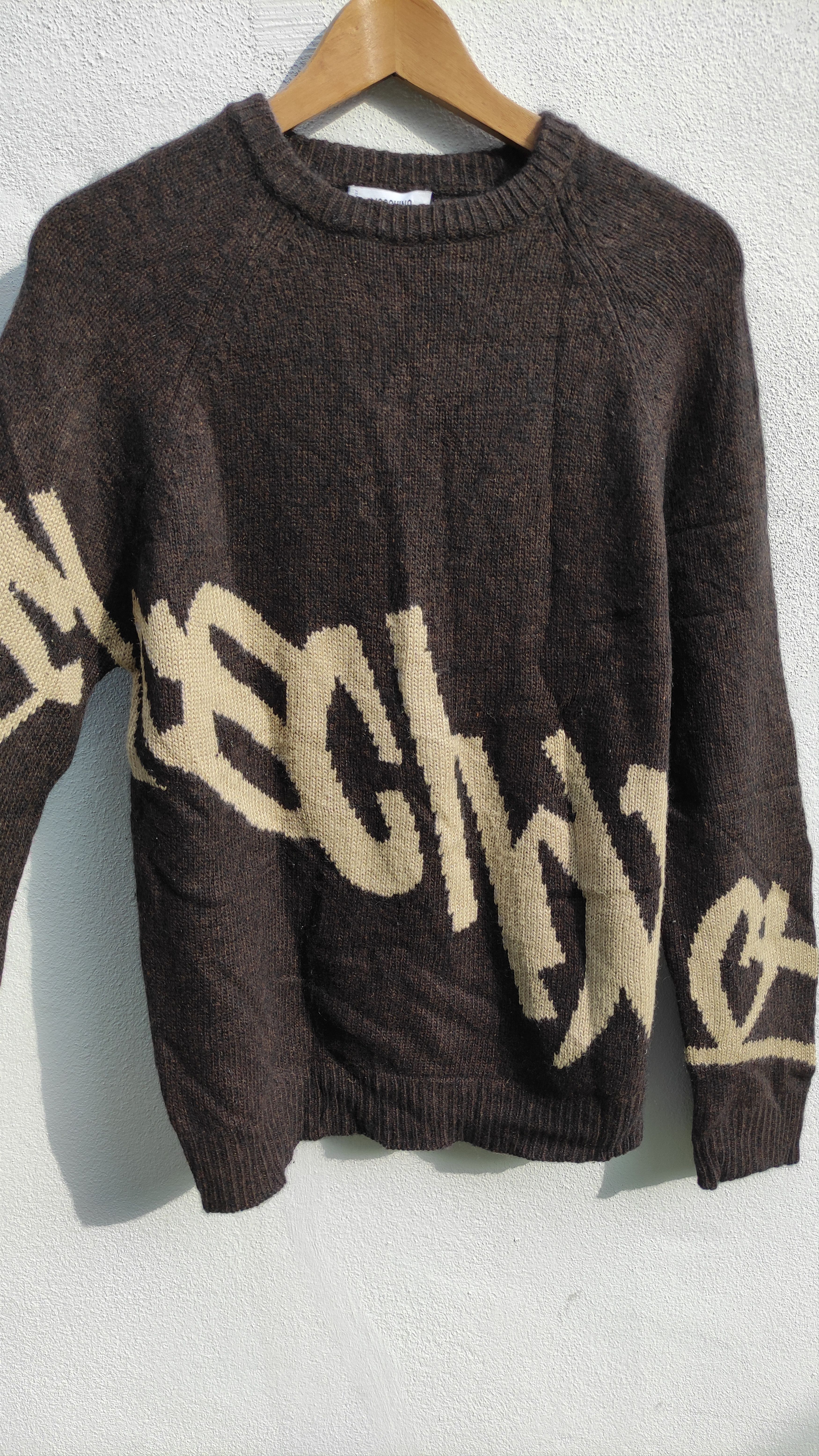 Moschino Moschino Raglan Spell out Knitwear Sweaters Size US M / EU 48-50 / 2 - 8 Thumbnail