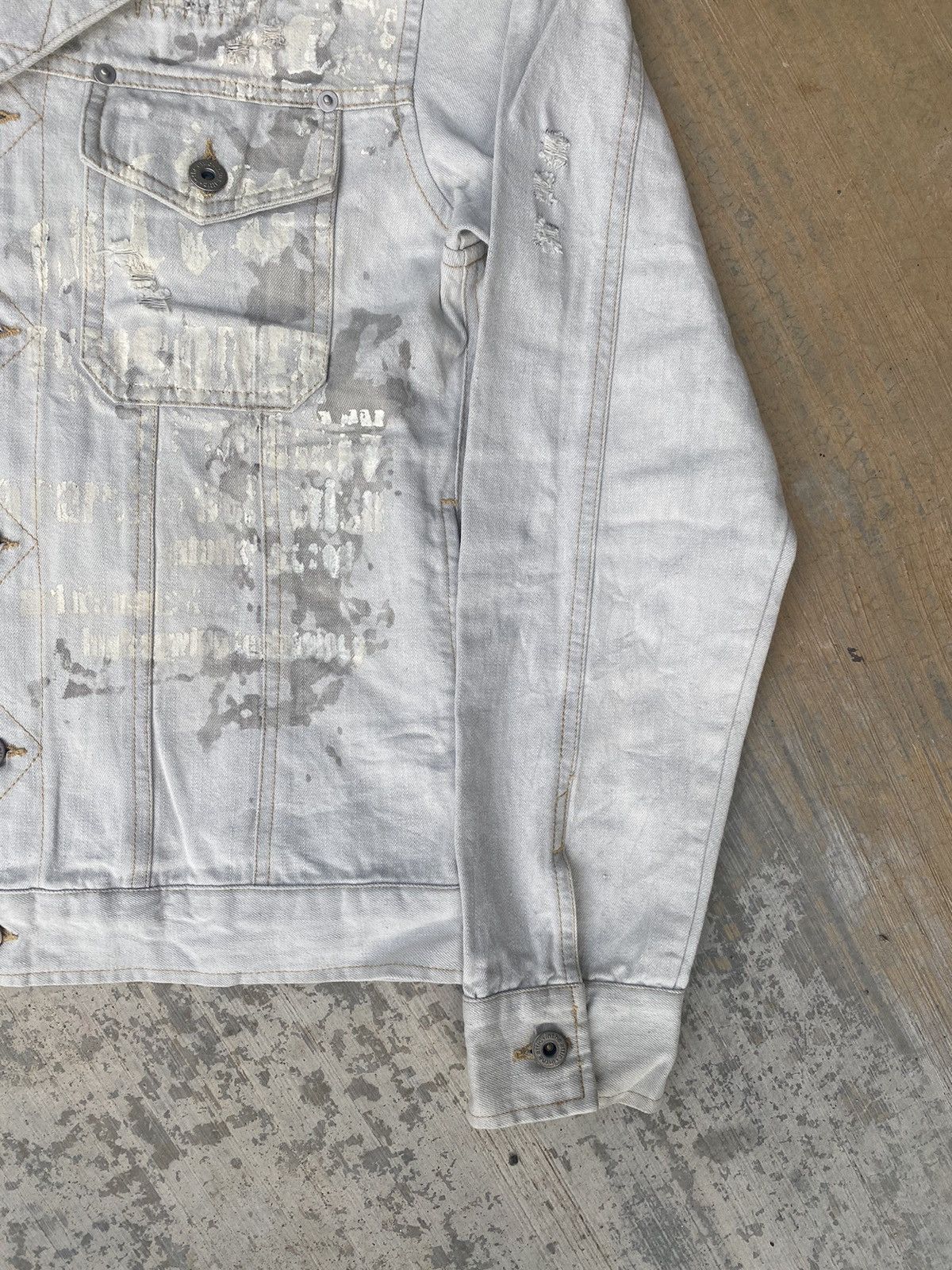 In The Attic Distressed In the Attic Homme Denim Jacket Size M / US 6-8 / IT 42-44 - 5 Thumbnail