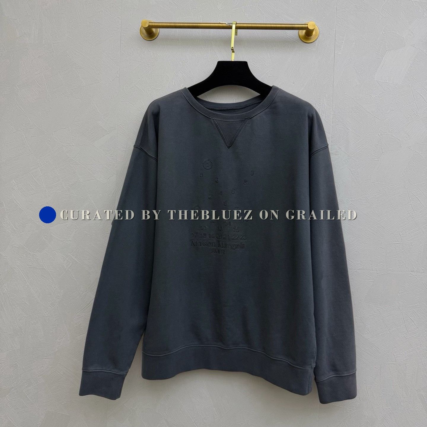Maison Margiela Maison Margiela Numbers Logo Embroidered Hoodie