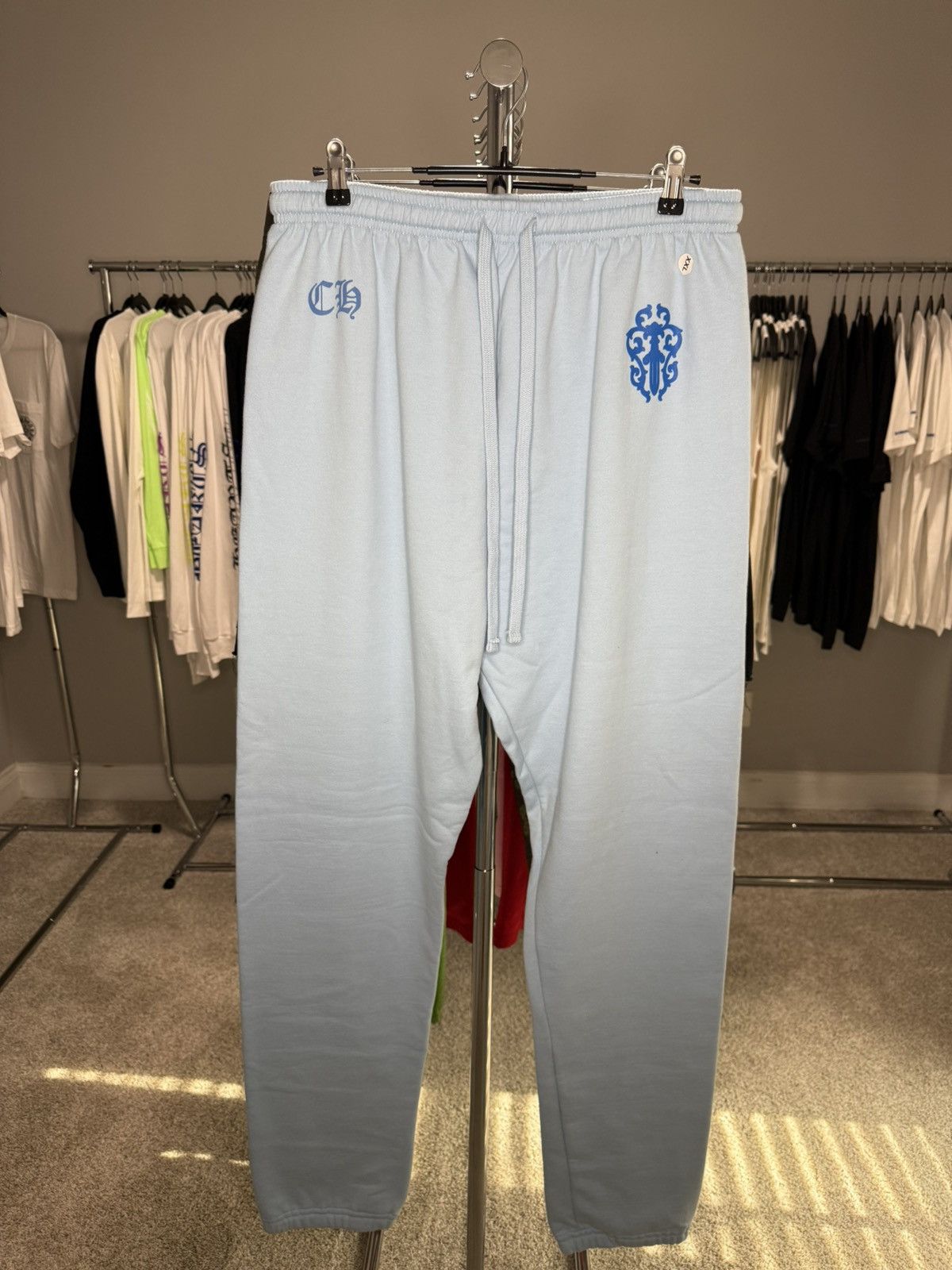 Chrome Hearts Chrome Hearts Miami Art Basel Exclusive Blue Sweatpants Size US 38 / EU 54 - 2 Thumbnail
