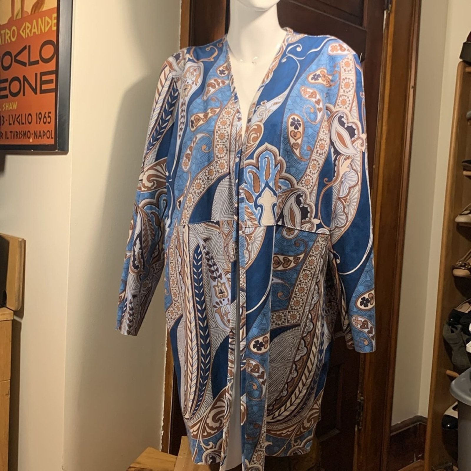 Chicos Chicos Statement oversized paisley faux suede duster coat Size XXL / US 16-18 / IT 52-54 - 1 Thumbnail
