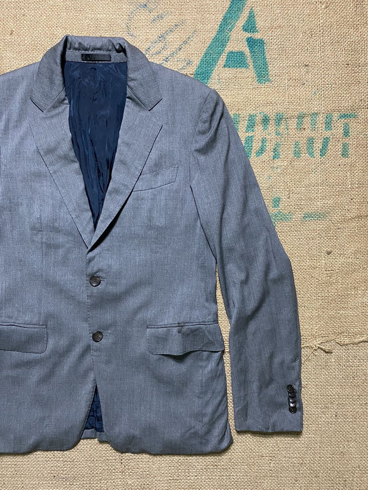 Designer × Loro Piana Loro Piana x Time Post Modern Blazer Simple Jacket Grey Size 48R - 4 Thumbnail