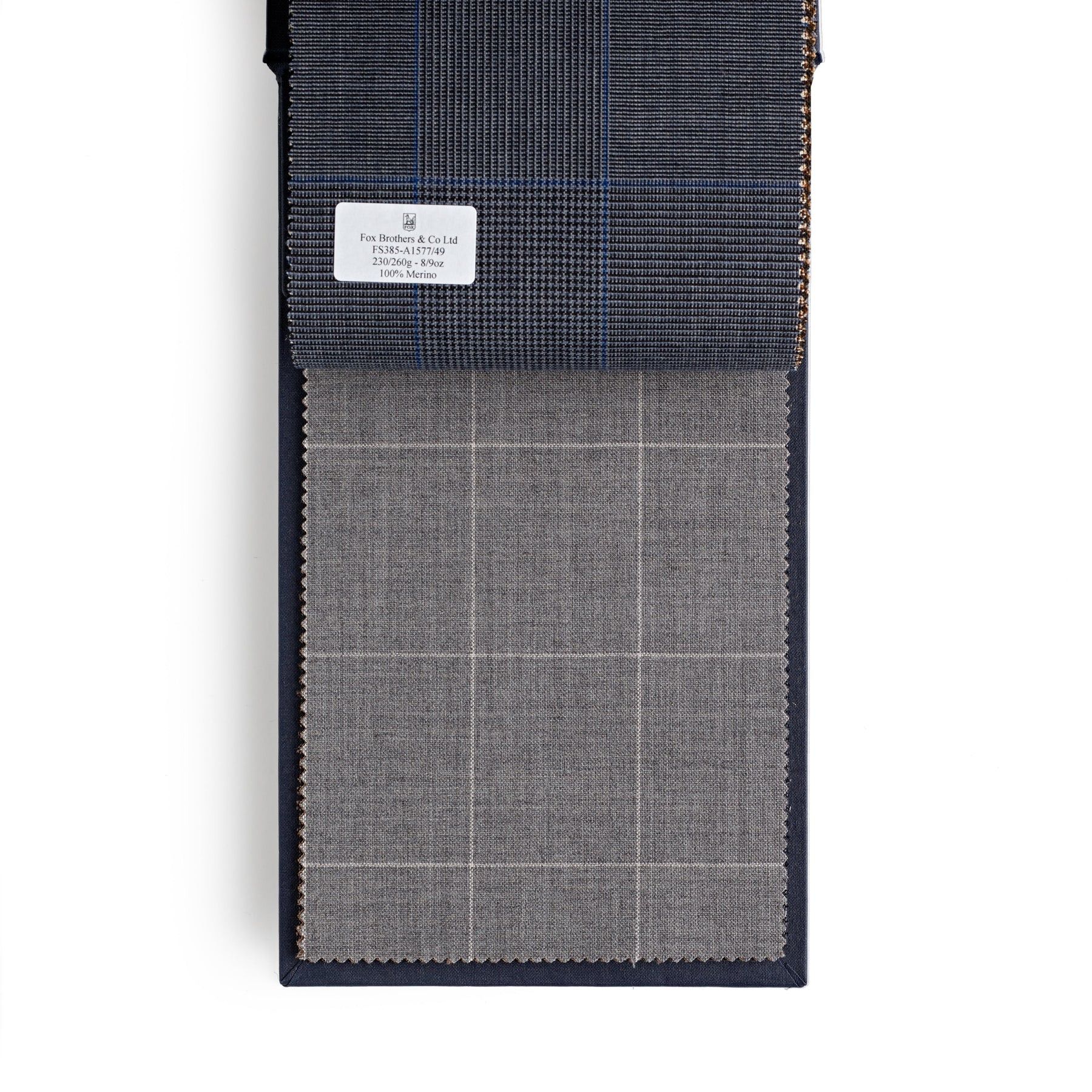 HUSBANDS SINGLE-BREASTED JACKET IN WOOL - GOLDEN FOX GREY WINDOWPANE Size 38R - 6 Thumbnail