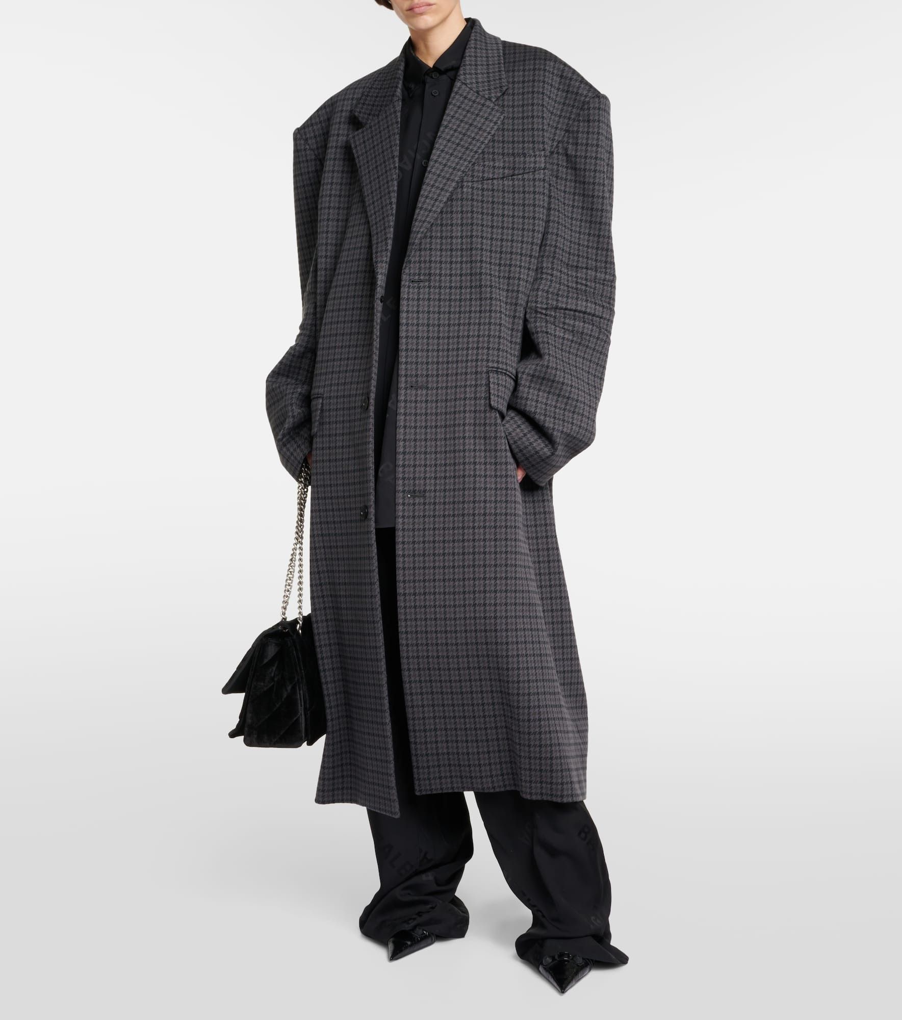 Balenciaga o1tr1nto1125 Tailored Knitted Coat in Grey/Black Size L / US 10 / IT 46 - 2 Thumbnail