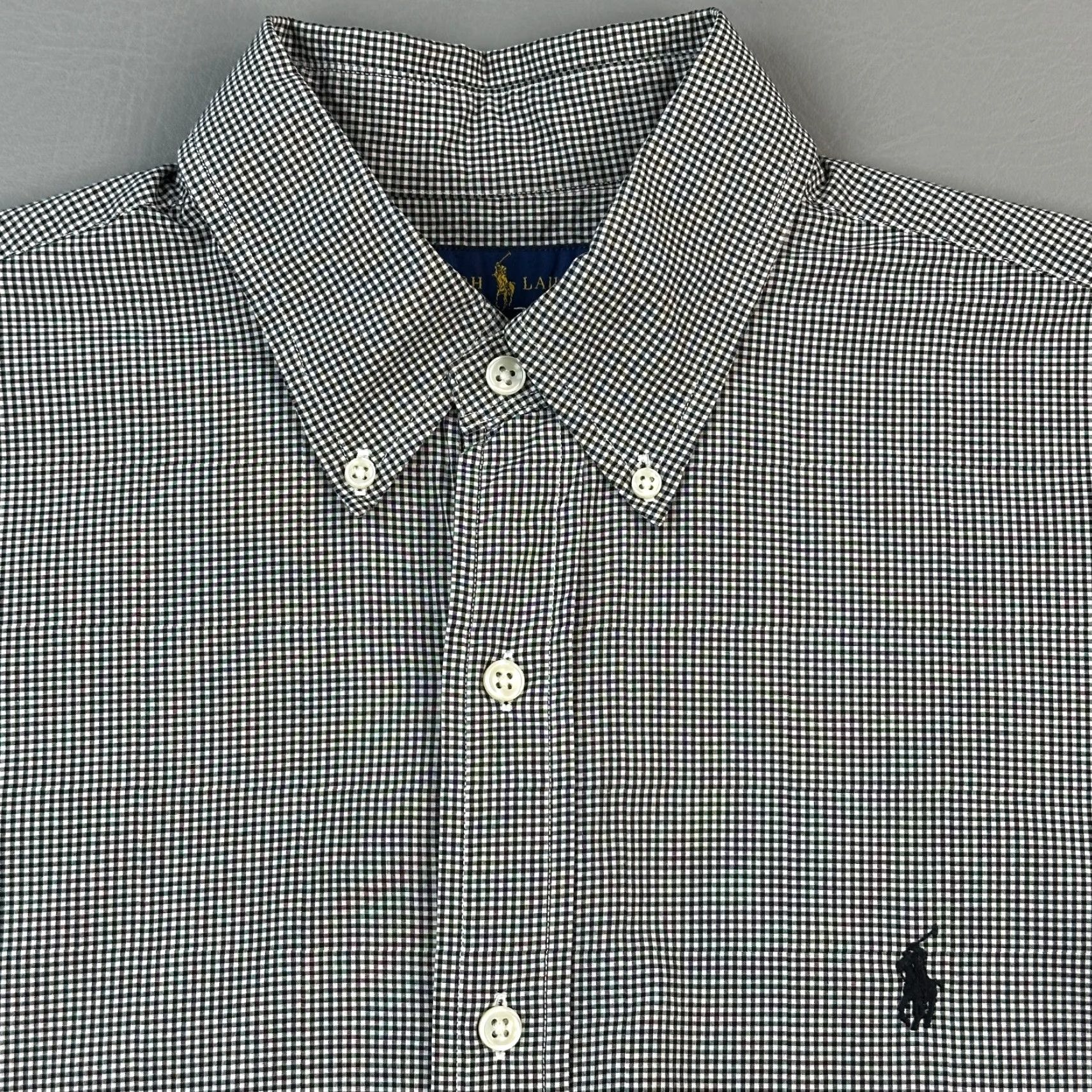 Ralph Lauren Ralph Lauren Shirt Mens Medium Micro Gingham Cotton Stretch Long Sleeve Preppy Shirt Size US M / EU 48-50 / 2 - 5 Thumbnail