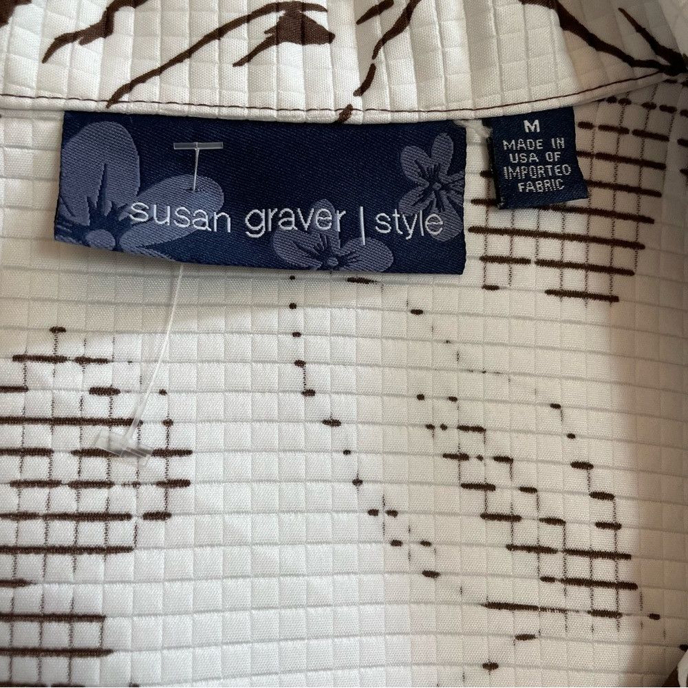Other New Susan Graver Style Floral Pattern 3/4 Sleeve Jacket Siz Size M / US 6-8 / IT 42-44 - 5 Thumbnail