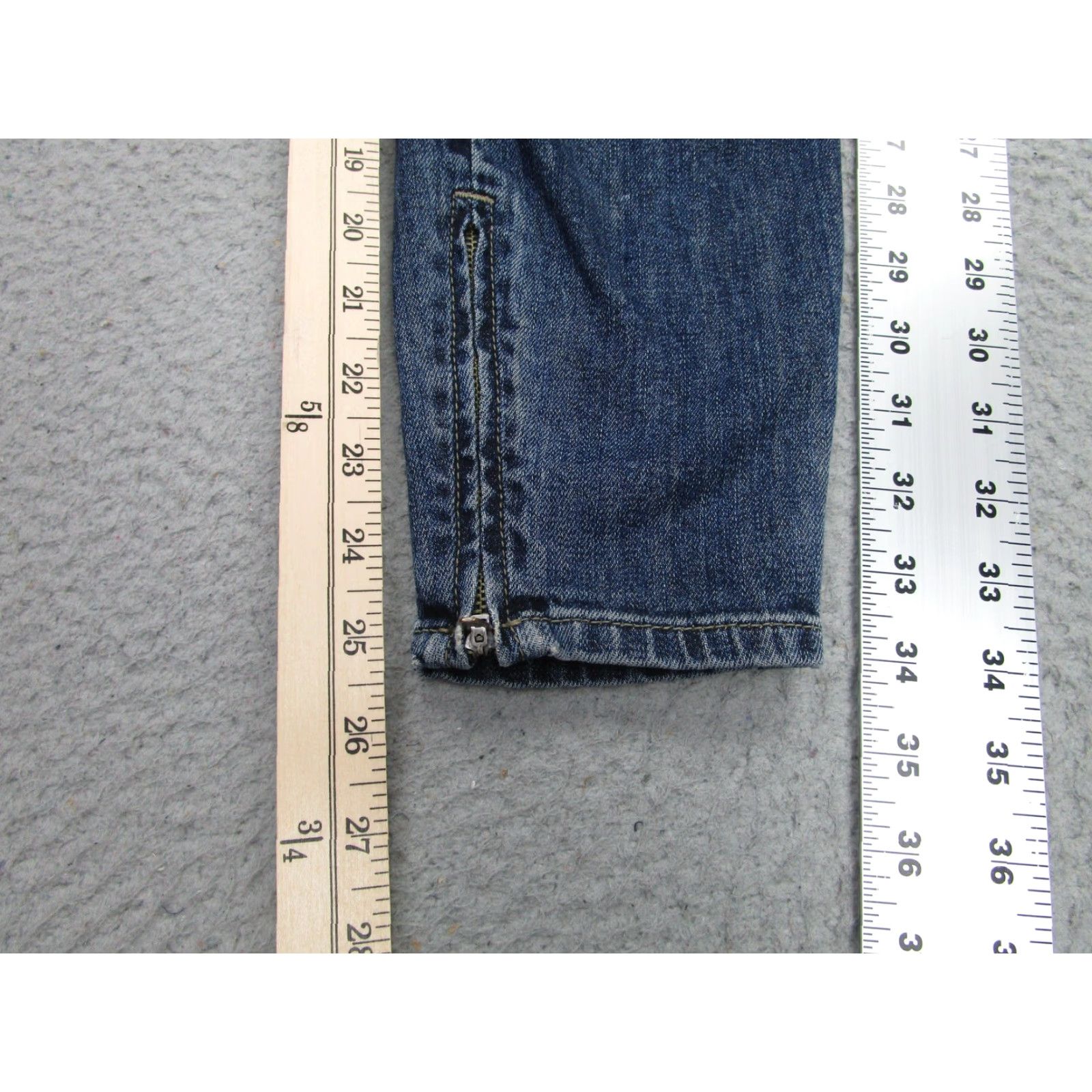 Ksubi Ksubi Jeans Womens 24 Blue Spray On Horizon Destroy Skinny Ankle Zip Size 42" / US 20 - 2 Thumbnail
