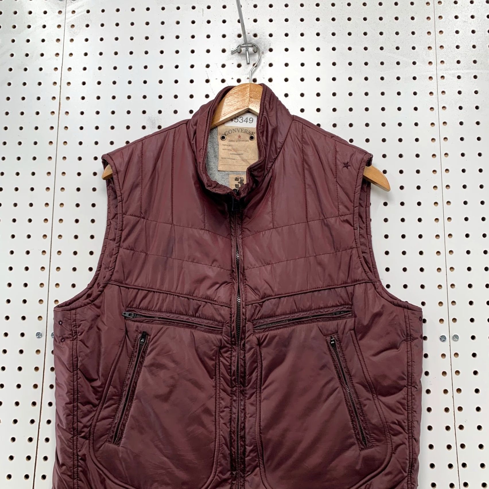John Varvatos VINTAGE John Varvatos Converse Vest Mens L Maroon Sleeveless Insulated Size US L / EU 52-54 / 3 - 2 Thumbnail