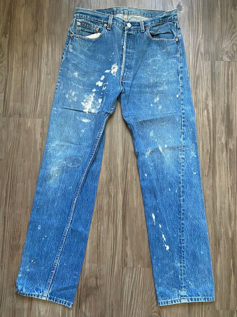 Vintage Levi's 501 Naturally Distressed Holy Denim Jeans