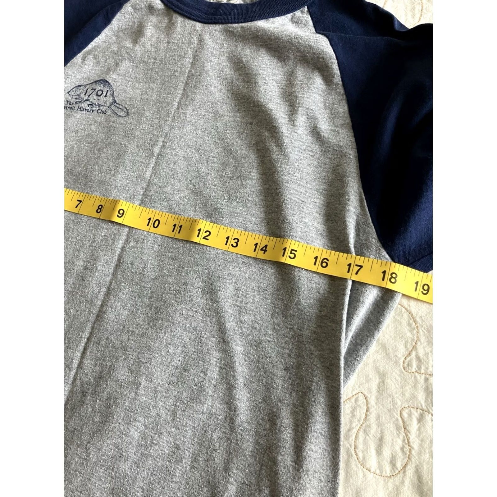 Augusta Sportswear VINTAGE Augusta Sportswear Detroit History Club M Baseball 3/4 Shirt Gray Cotton Sailboat Bridge Two Sided Men M 80s 90s Sailboat Bridge Shirt Size US M / EU 48-50 / 2 - 4 Thumbnail