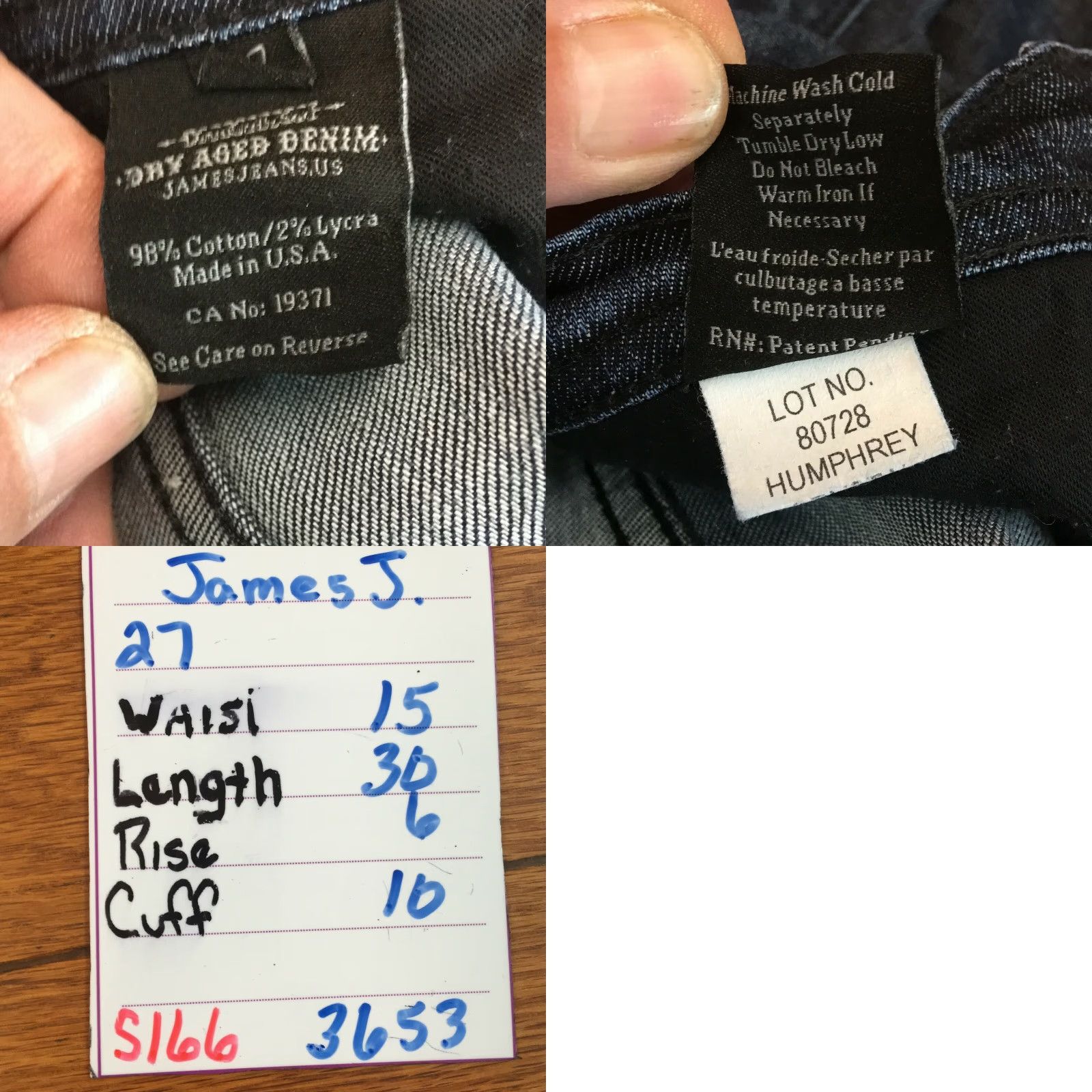 Denime James Cured by Seun Womens Jeans Bootcut Denim Blue 27 Regular Size 27" / US 4 / IT 40 - 8 Thumbnail