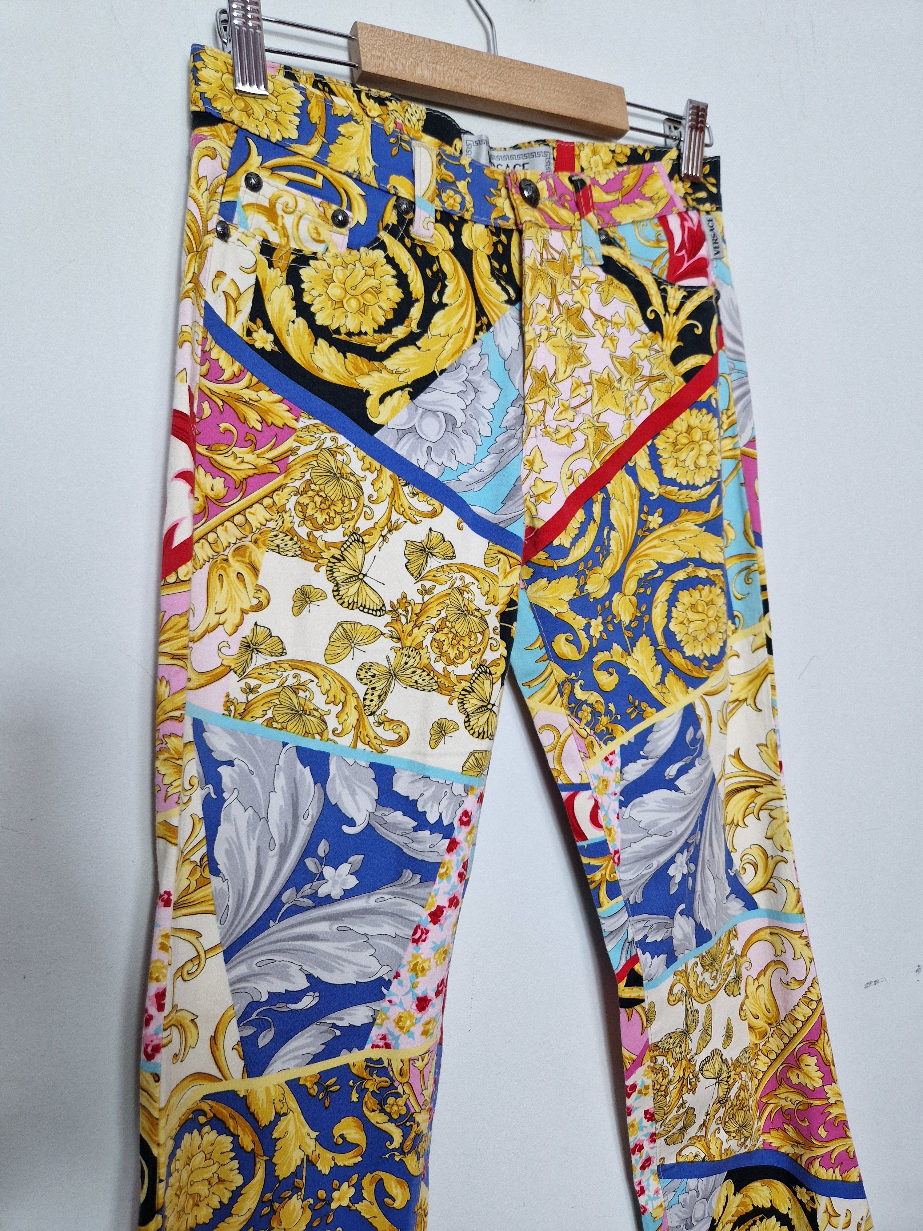 Versace Versace 1990 abstract monogram pants Size 27" / US 4 / IT 40 - 5 Thumbnail