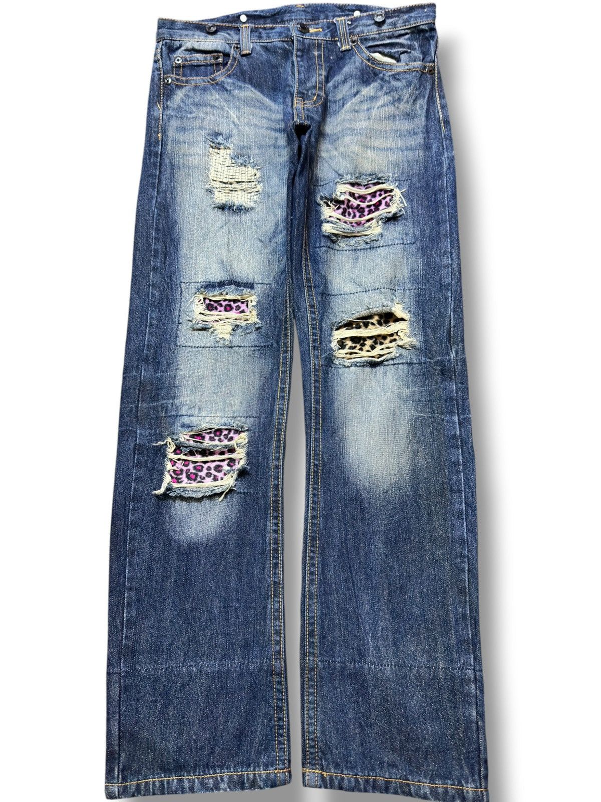 POST ARCHIVE FACTION (PAF) Vintage Japanese Brand Ripped Distressed Denim Size US 30 / EU 46 - 1 Thumbnail