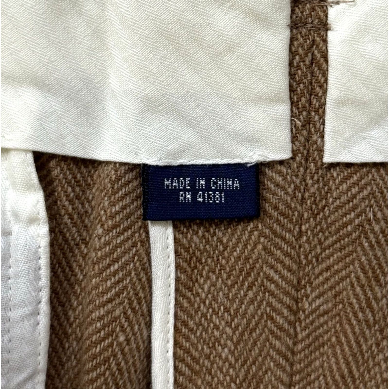 Polo Ralph Lauren VINTAGE Polo Ralph Lauren Polo Wool Tapered Pants 34R 90s Brown Baggy Knit 5-Pocket Button Zipper Mens Size US S / EU 44-46 / 1 - 7 Thumbnail