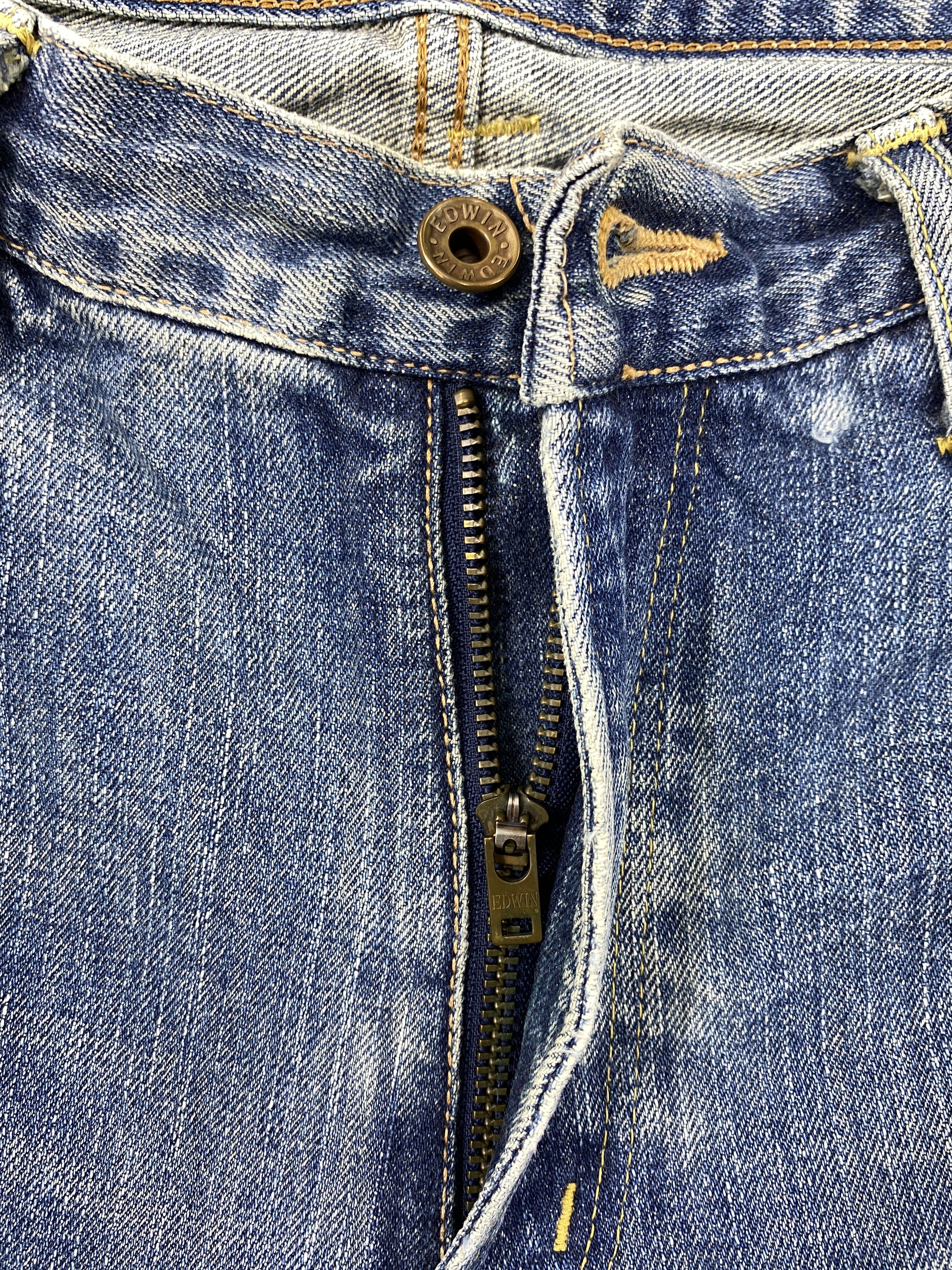 Edwin VINTAGE EDWIN 505 SELVEDGE DENIM JEANS 32x33.5-JN1321 Size US 32 / EU 48 - 6 Thumbnail